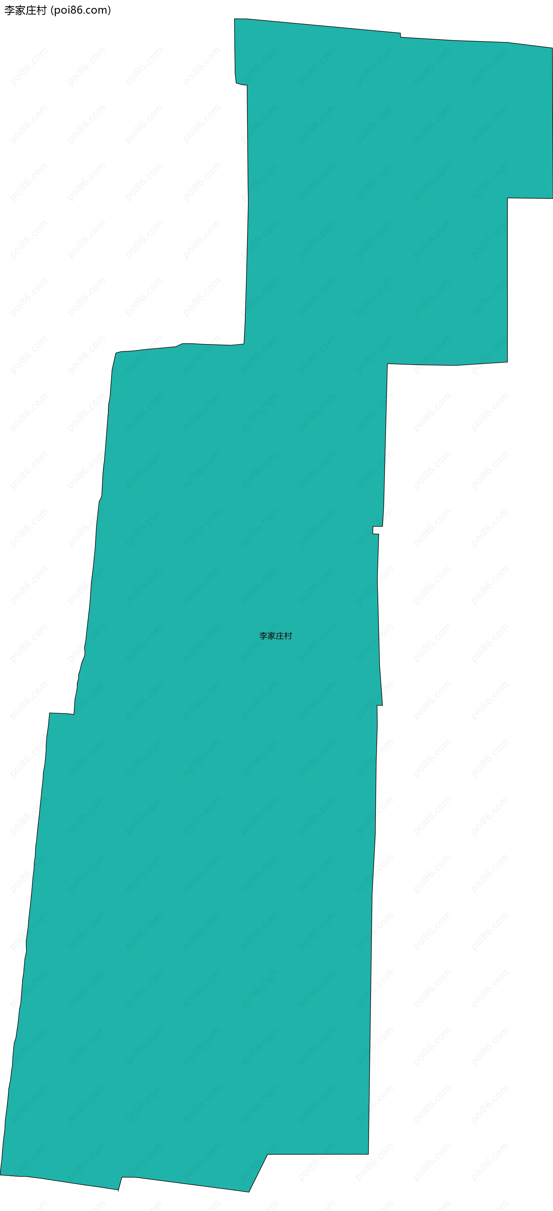 李家庄村边界地图