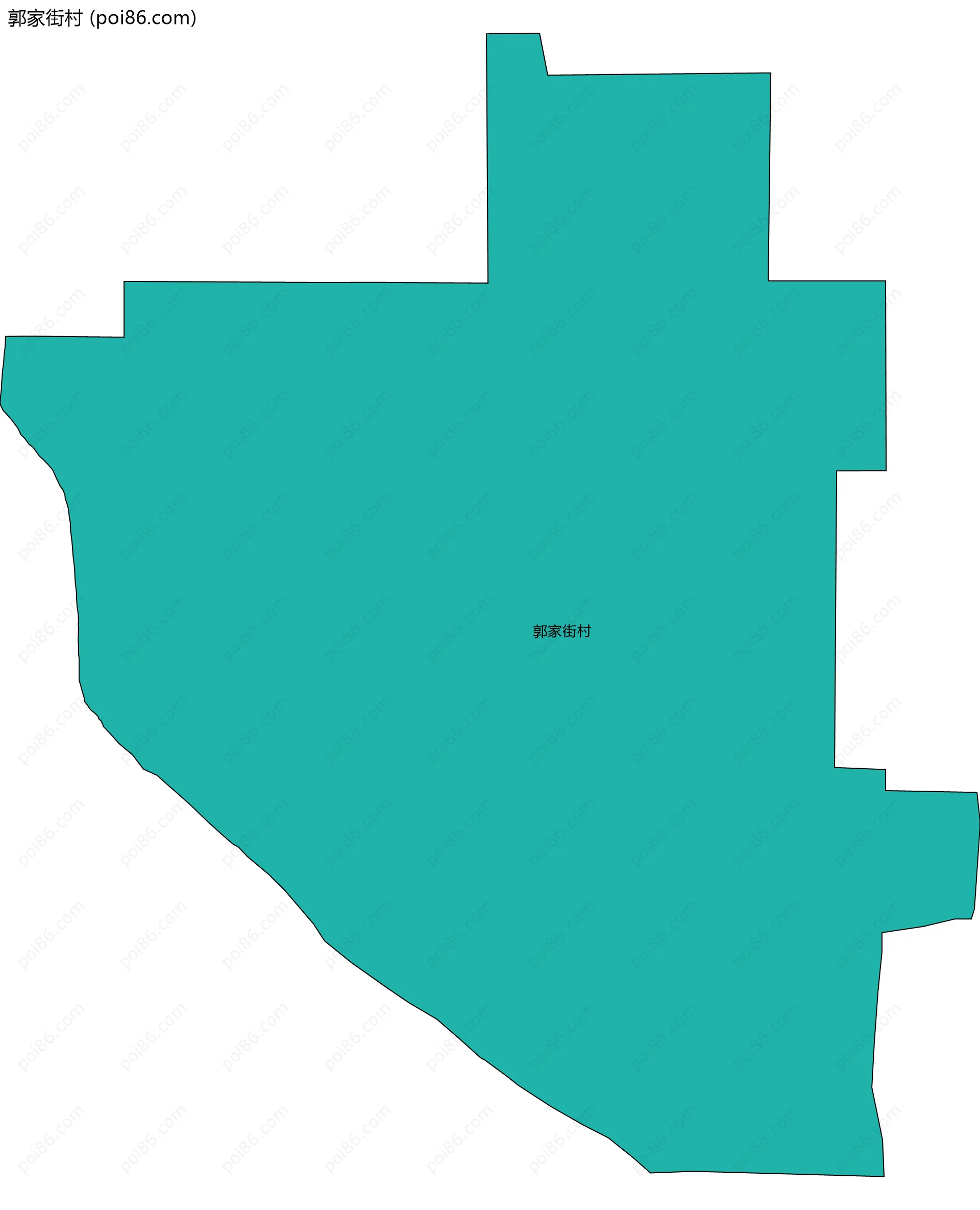 郭家街村边界地图