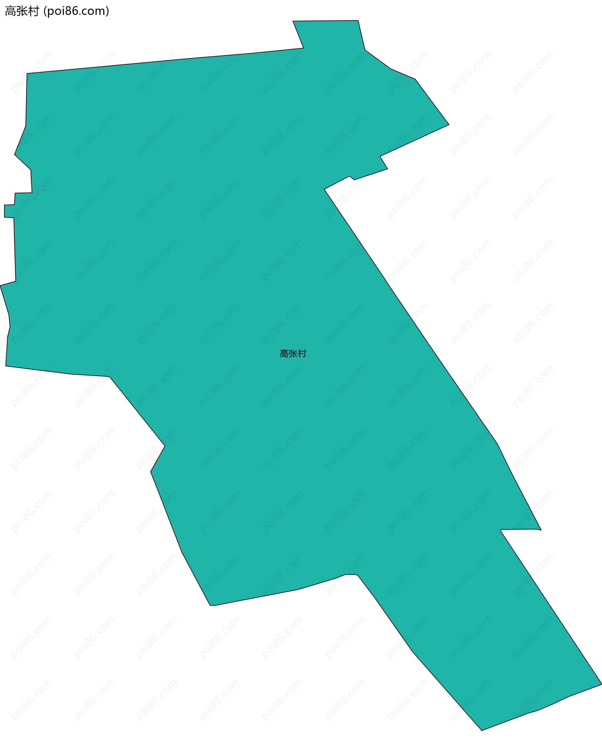 高张村边界地图