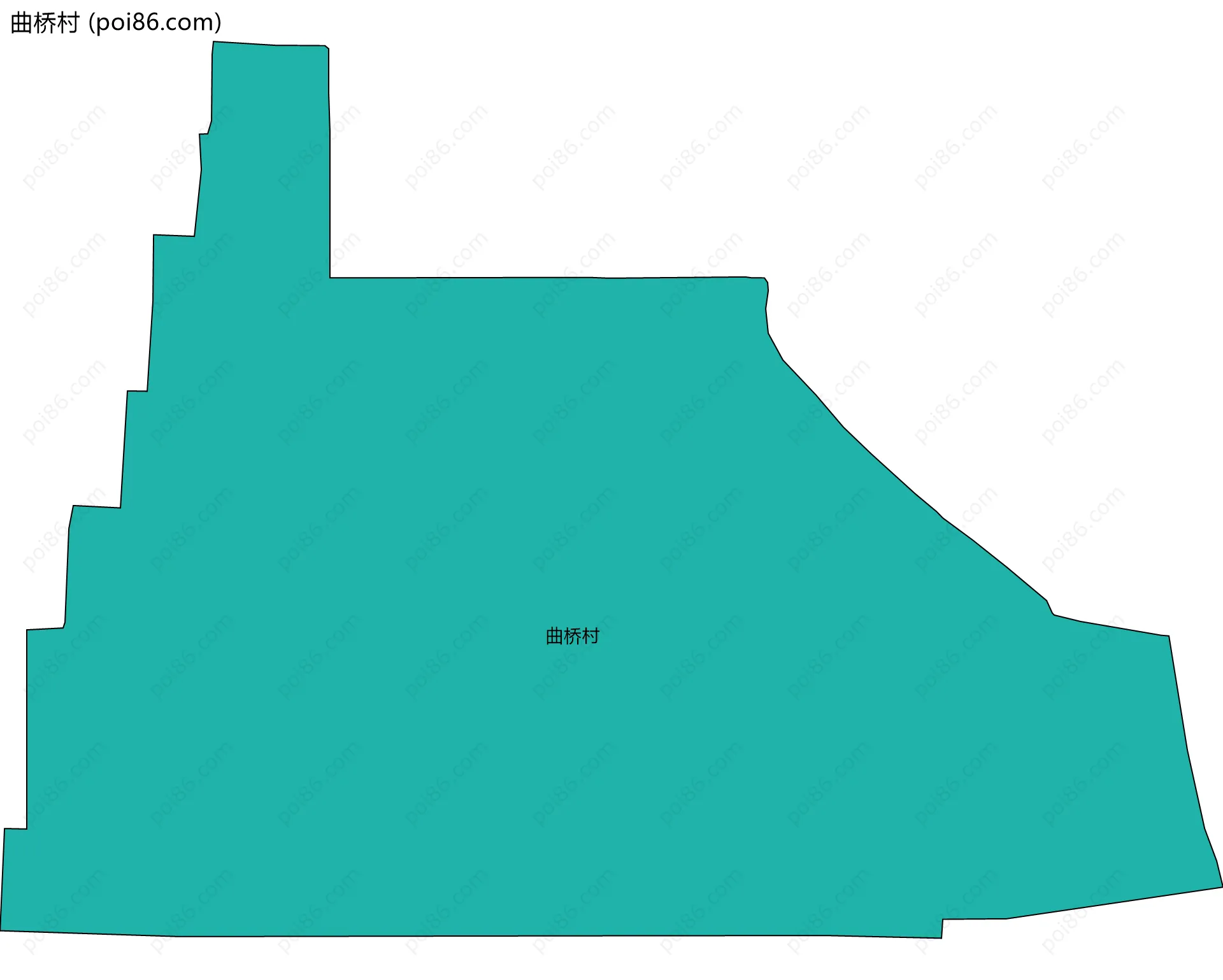 曲桥村边界地图