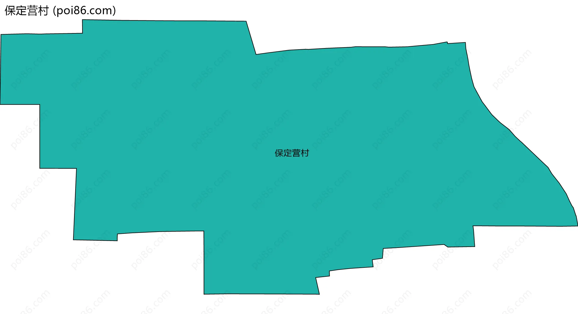 保定营村边界地图