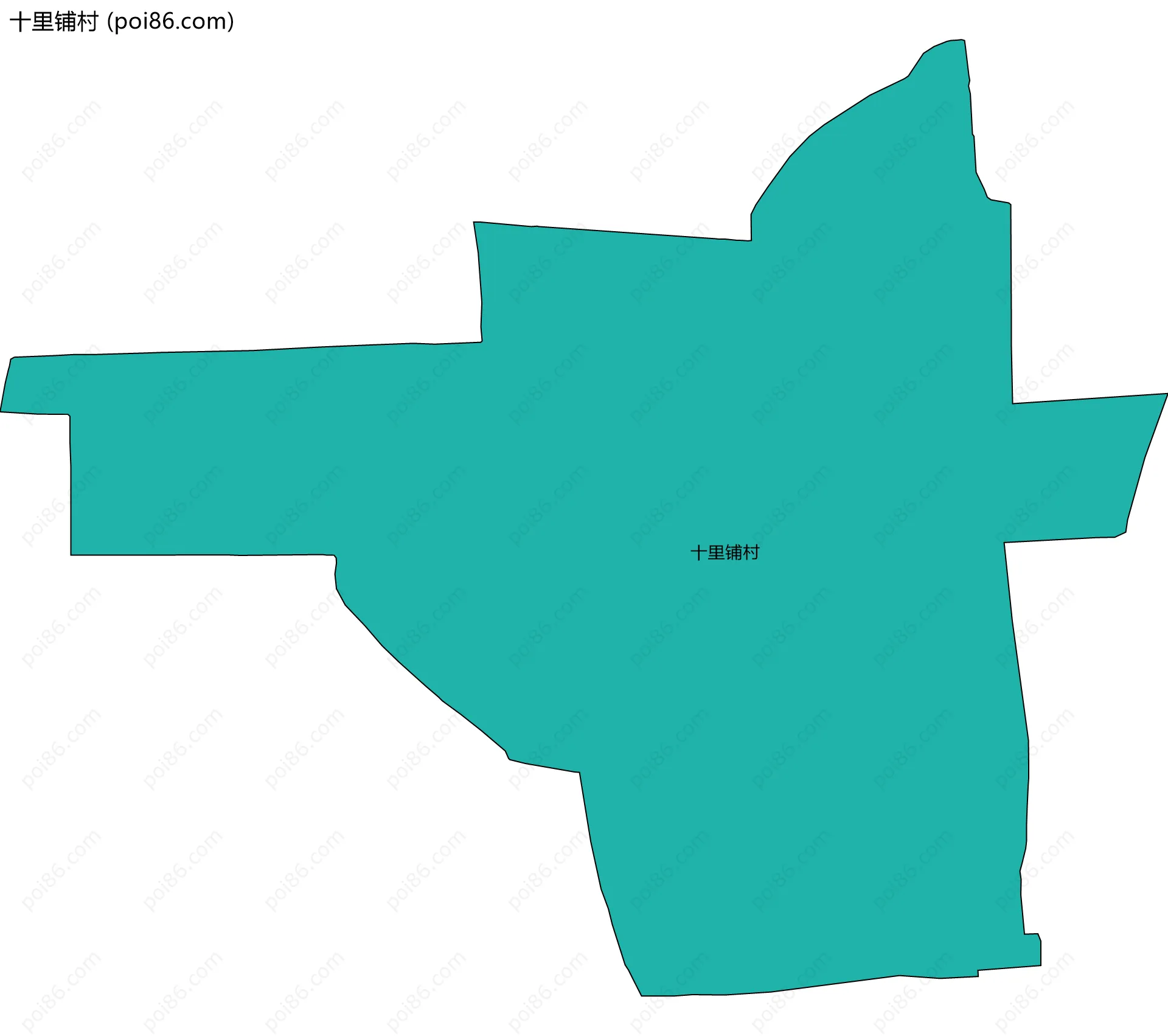 十里铺村边界地图