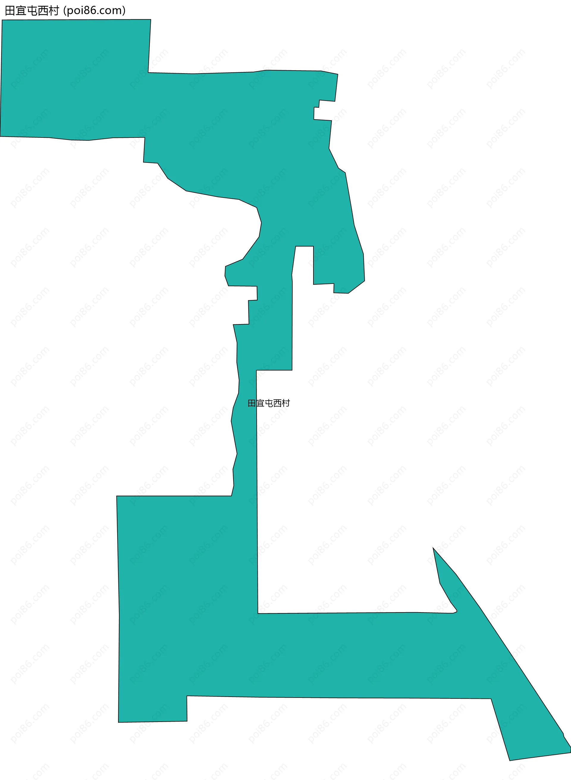 田宜屯西村边界地图