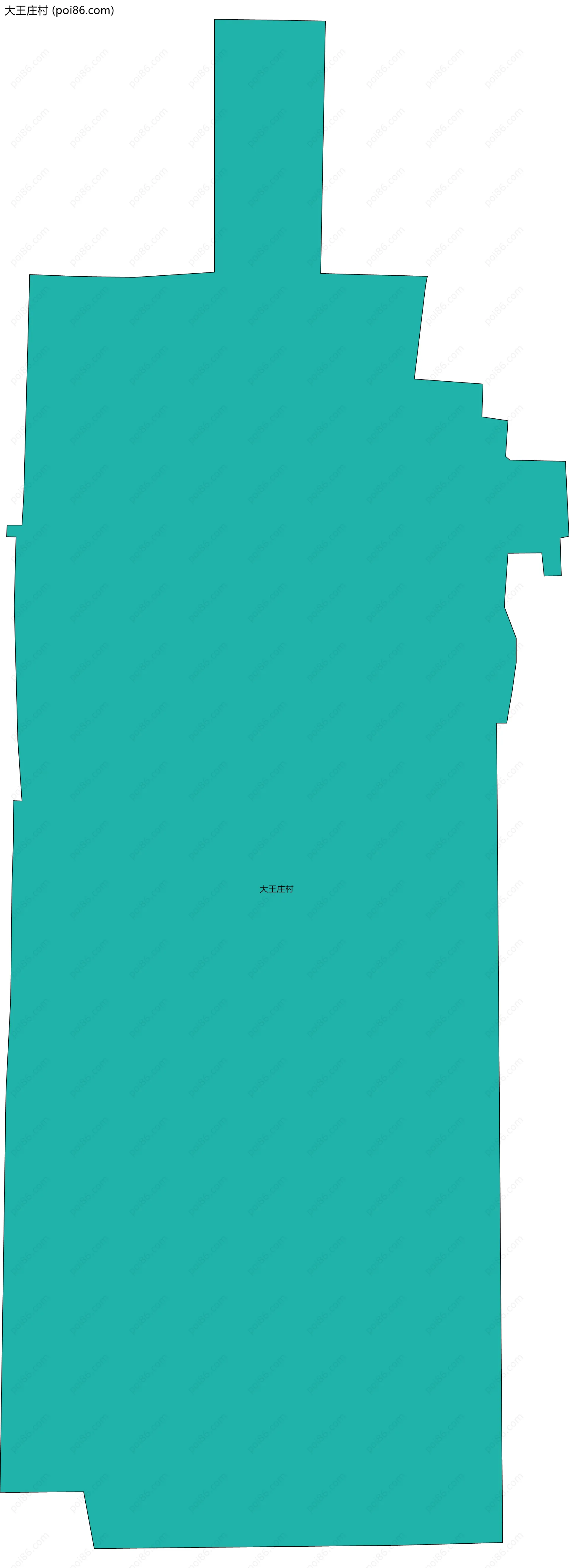 大王庄村边界地图