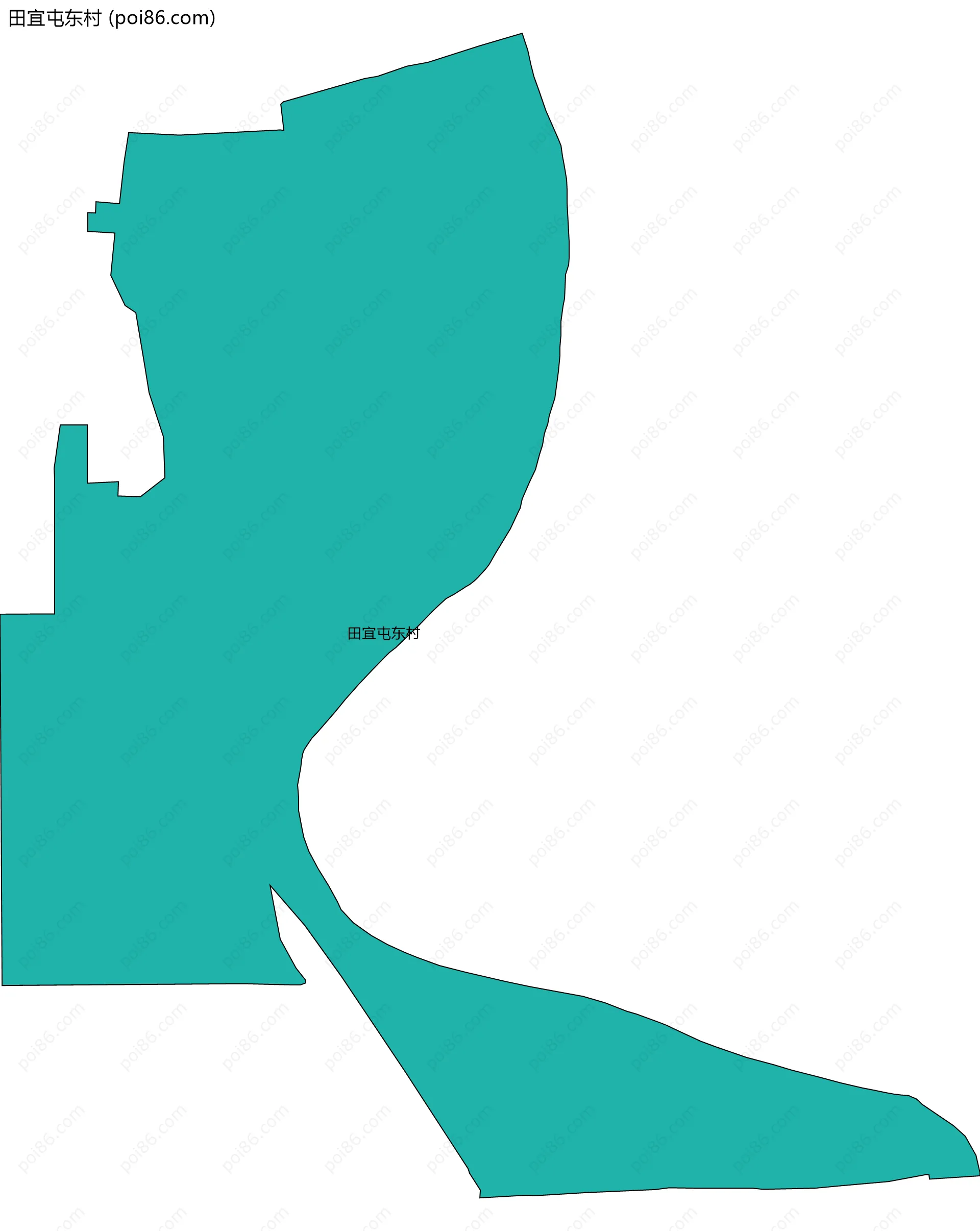 田宜屯东村边界地图