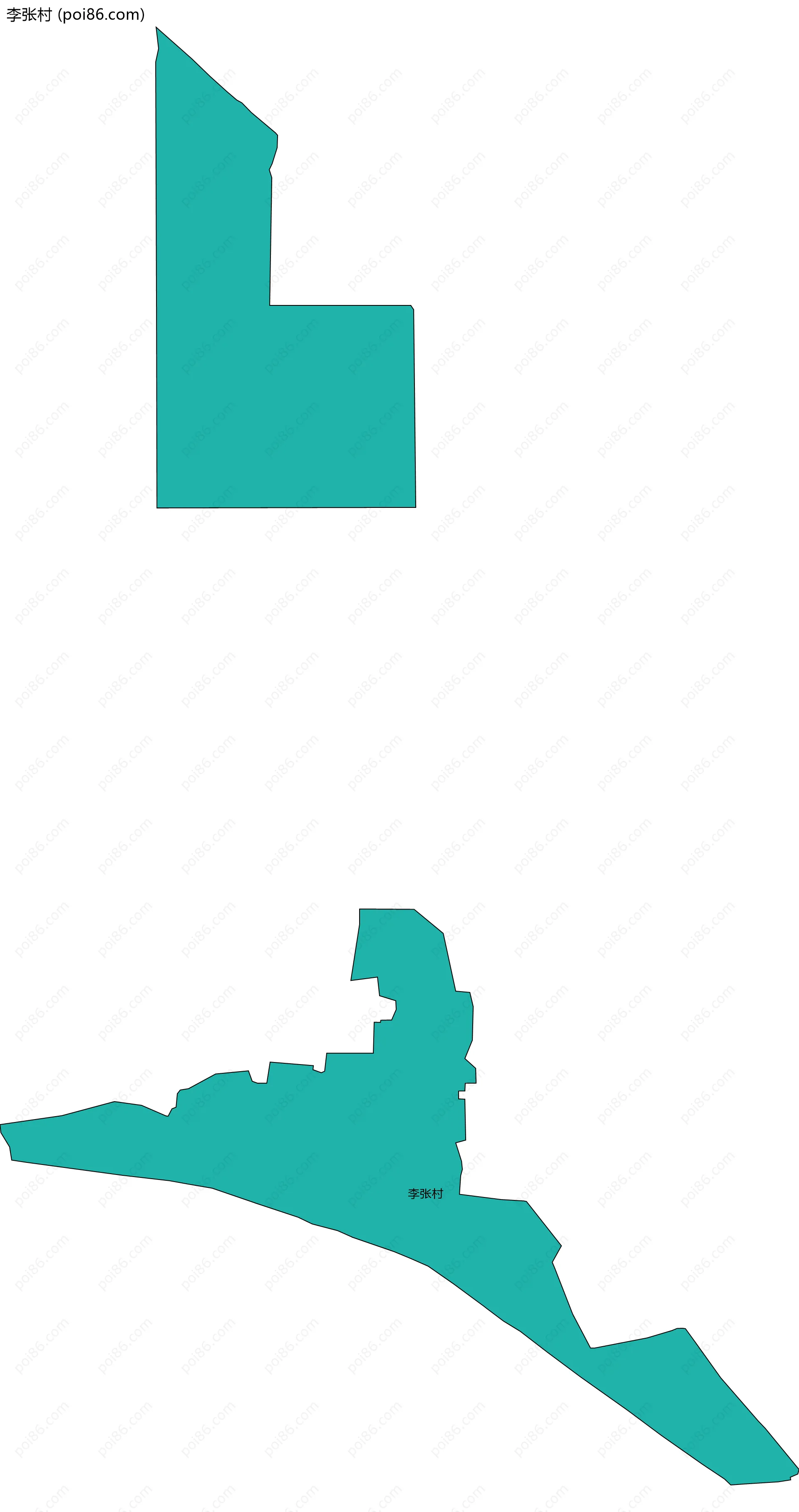 李张村边界地图