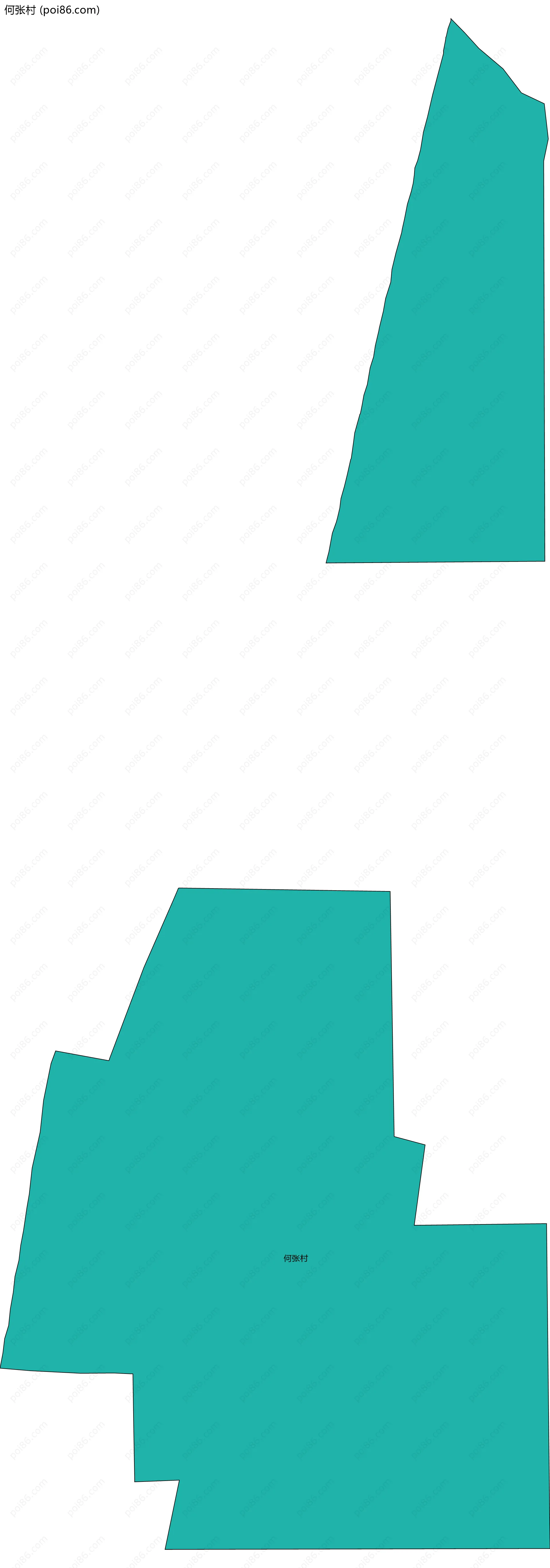 何张村边界地图