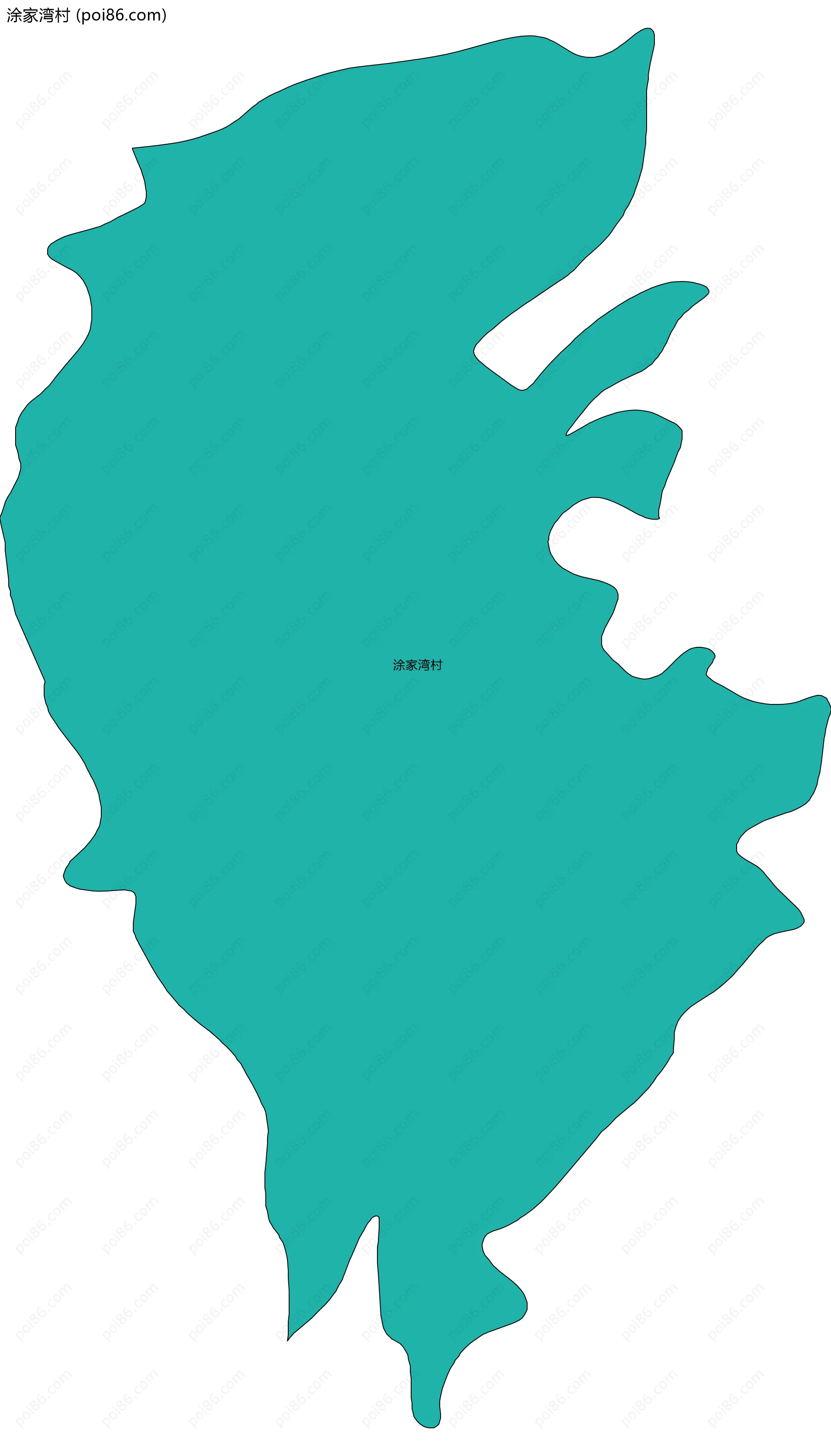 涂家湾村边界地图