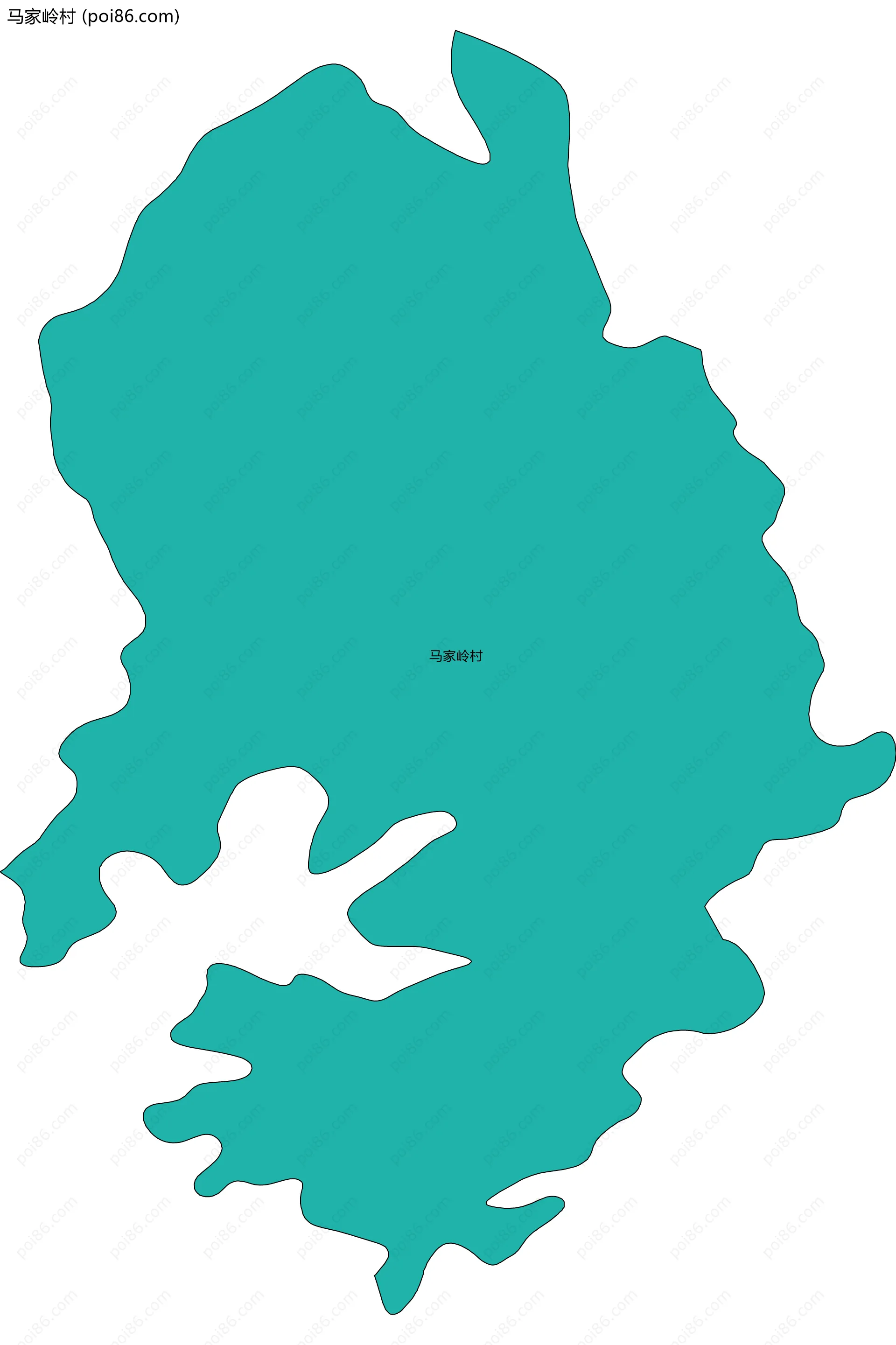马家岭村边界地图