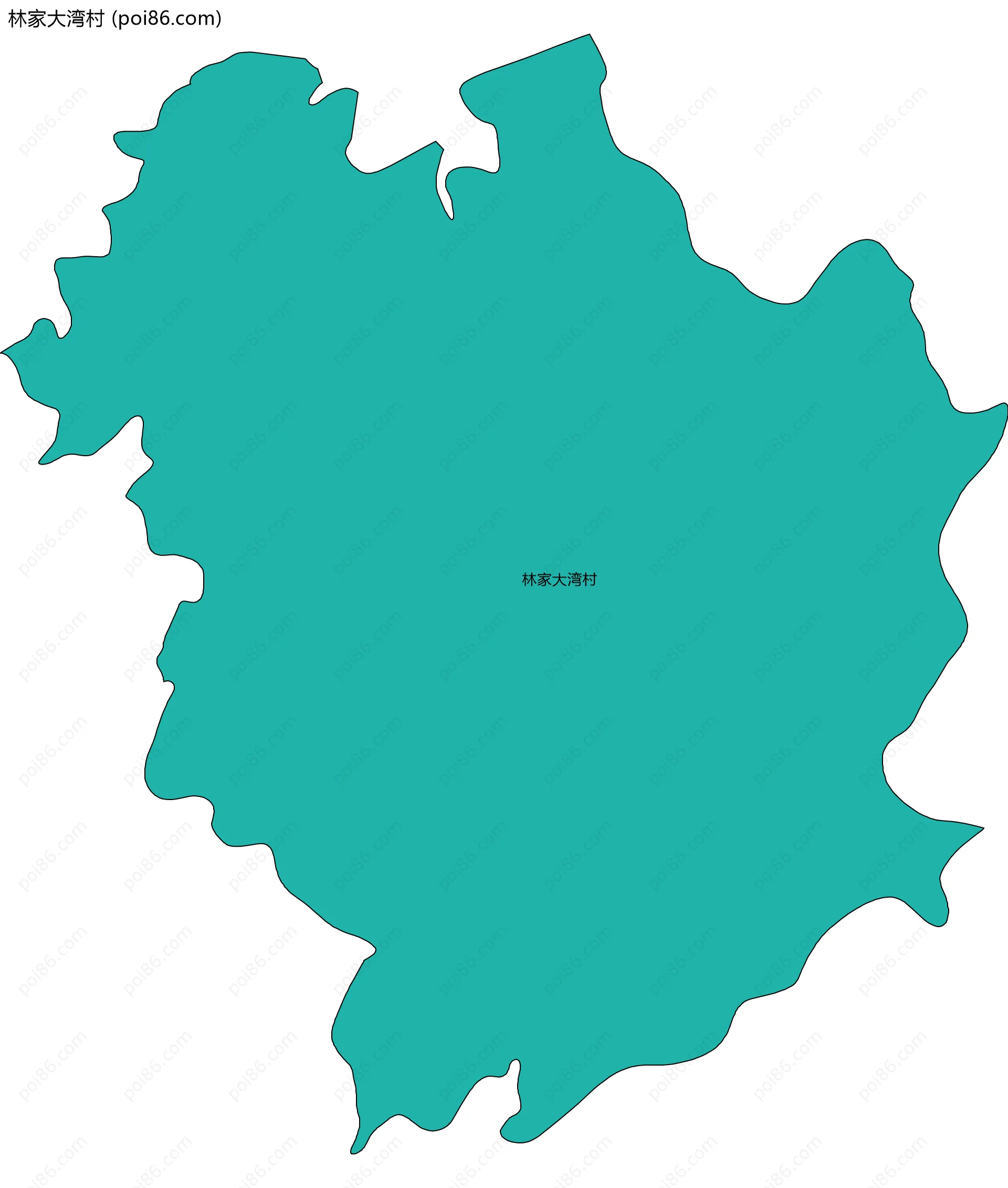 林家大湾村边界地图