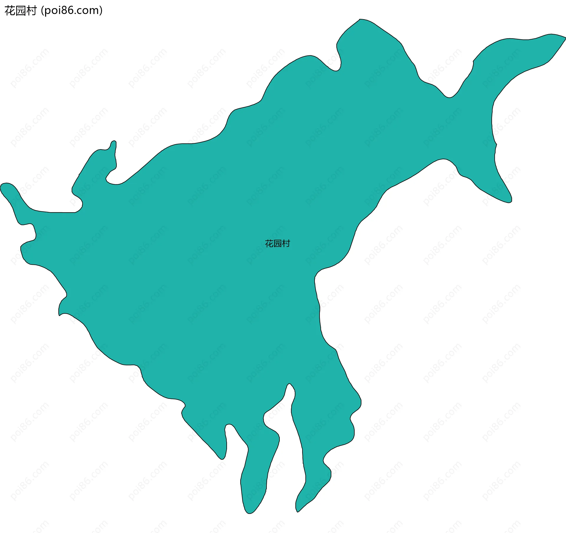 花园村边界地图