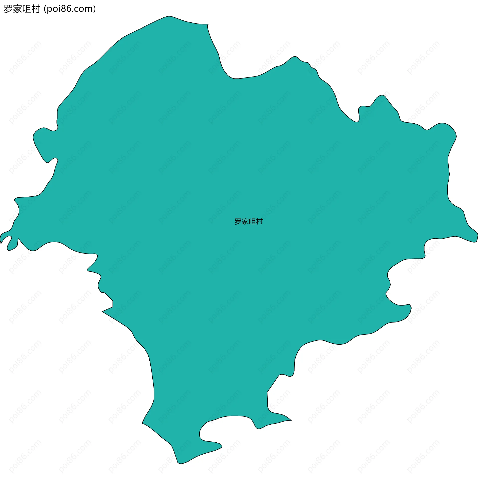 罗家咀村边界地图