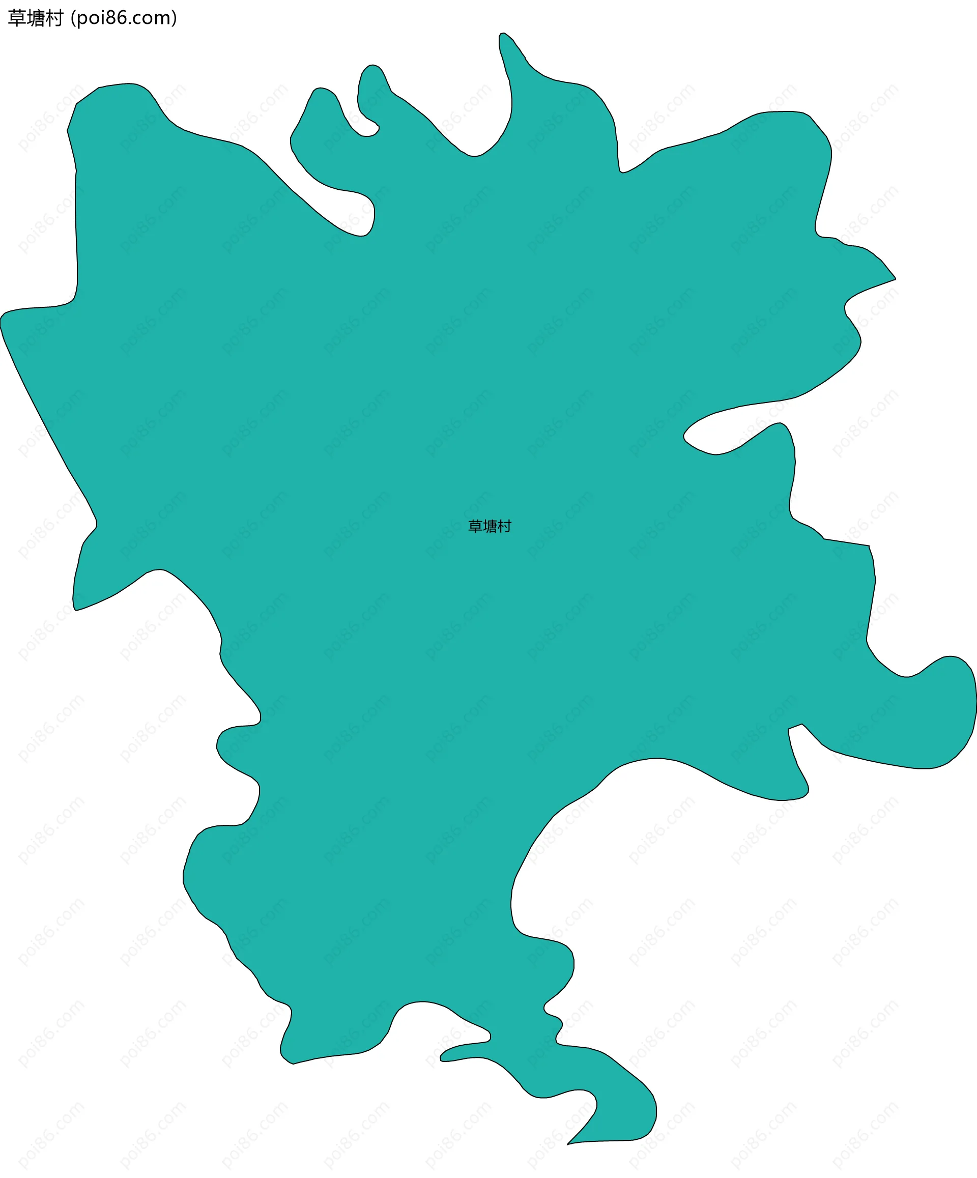 草塘村边界地图