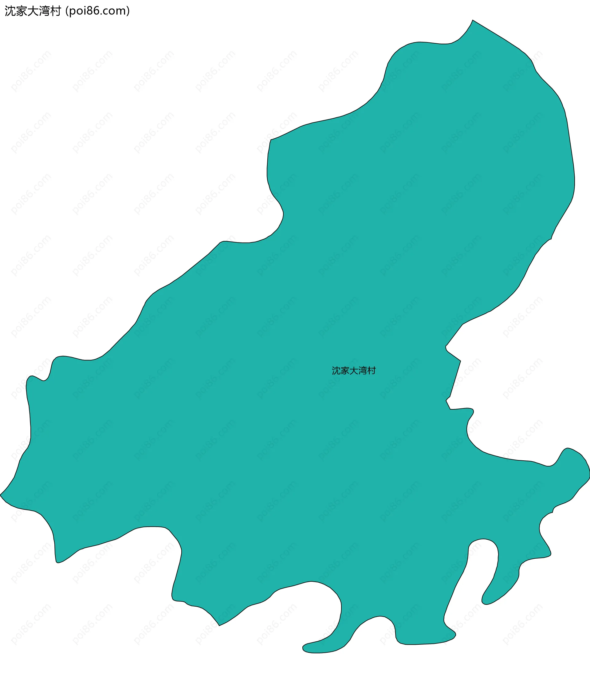 沈家大湾村边界地图