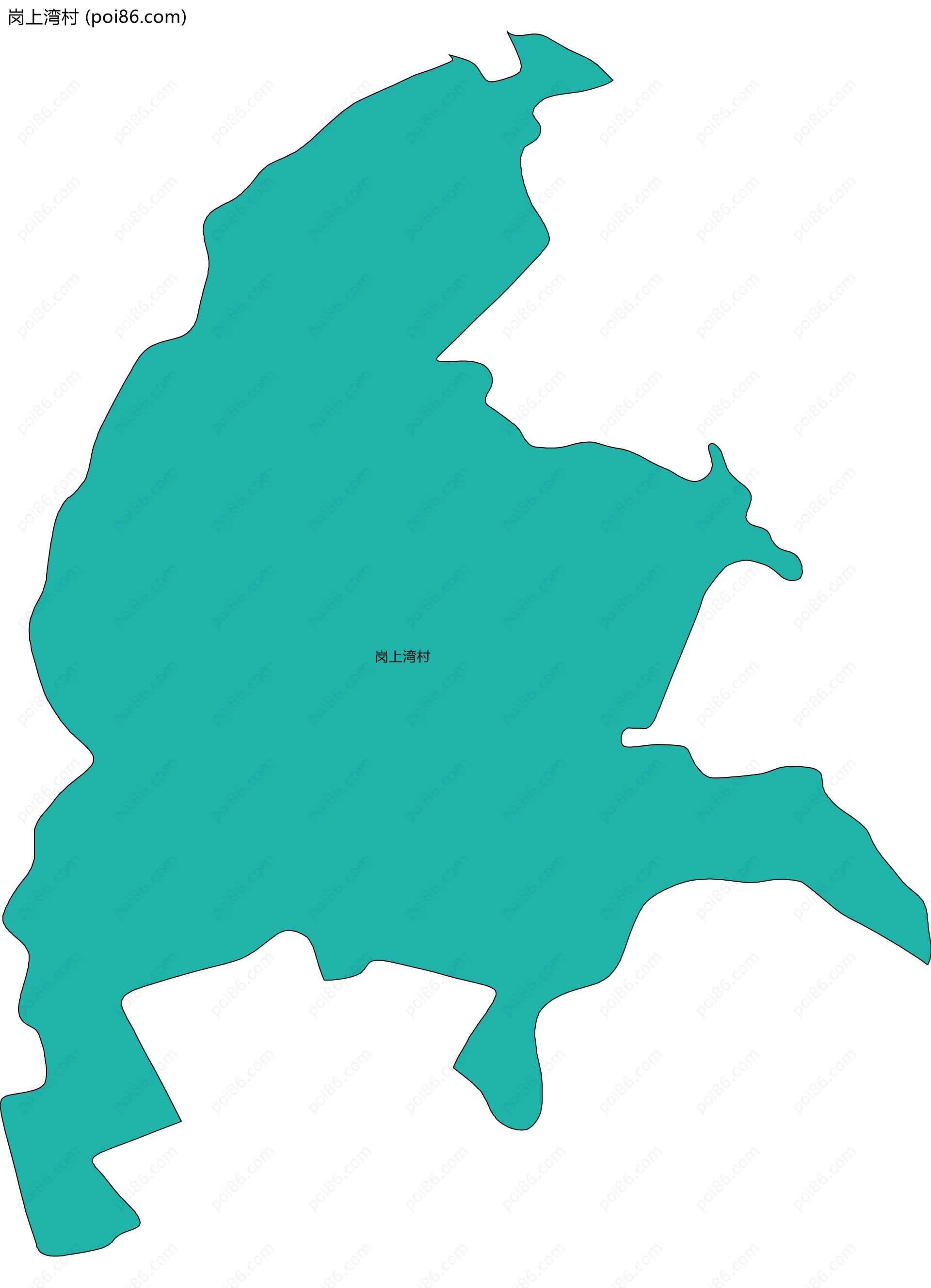 岗上湾村边界地图