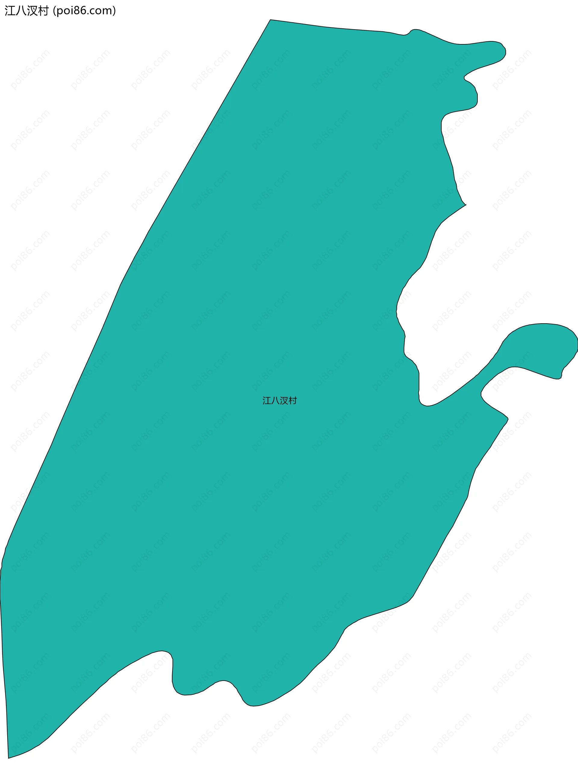 江八汊村边界地图