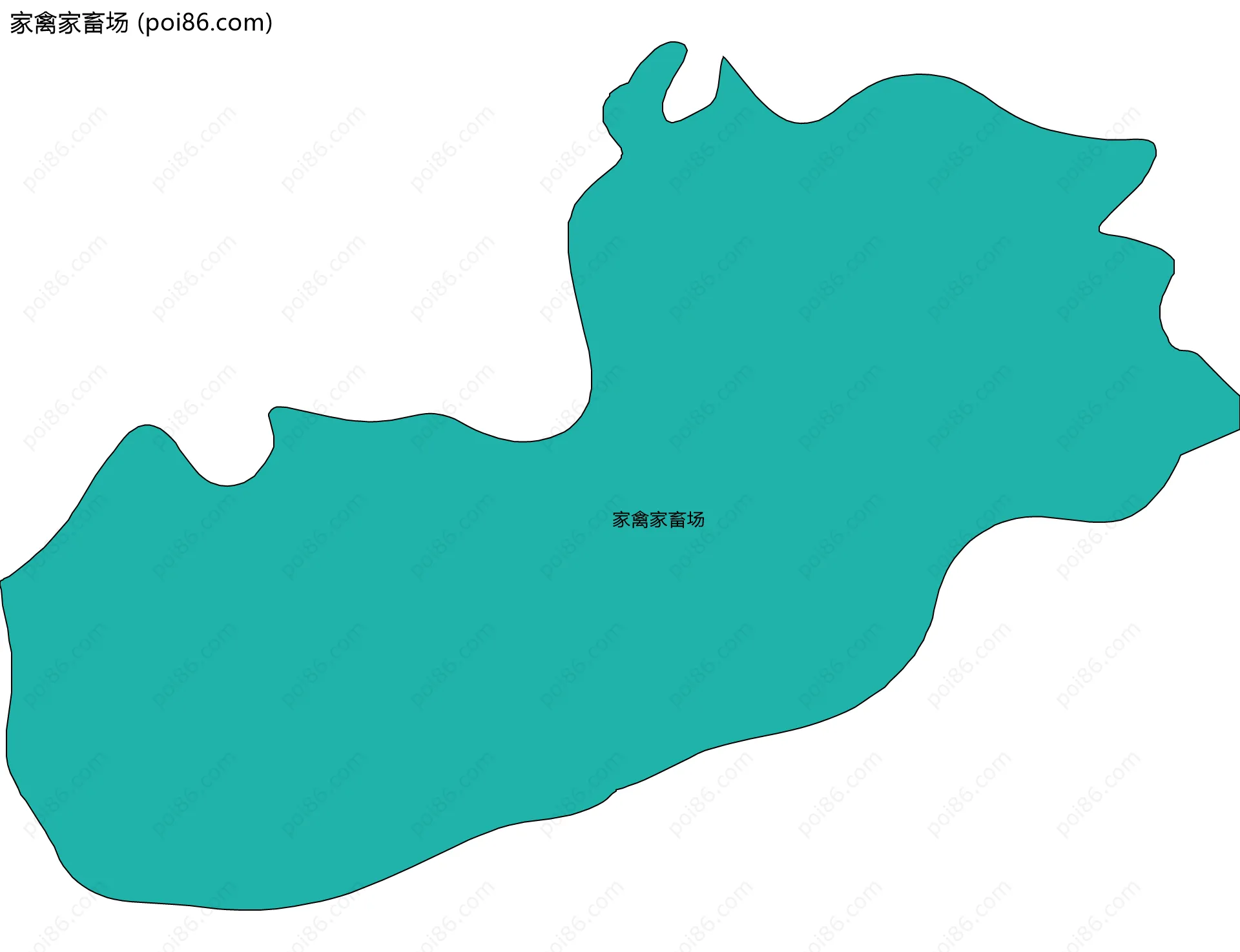 家禽家畜场边界地图