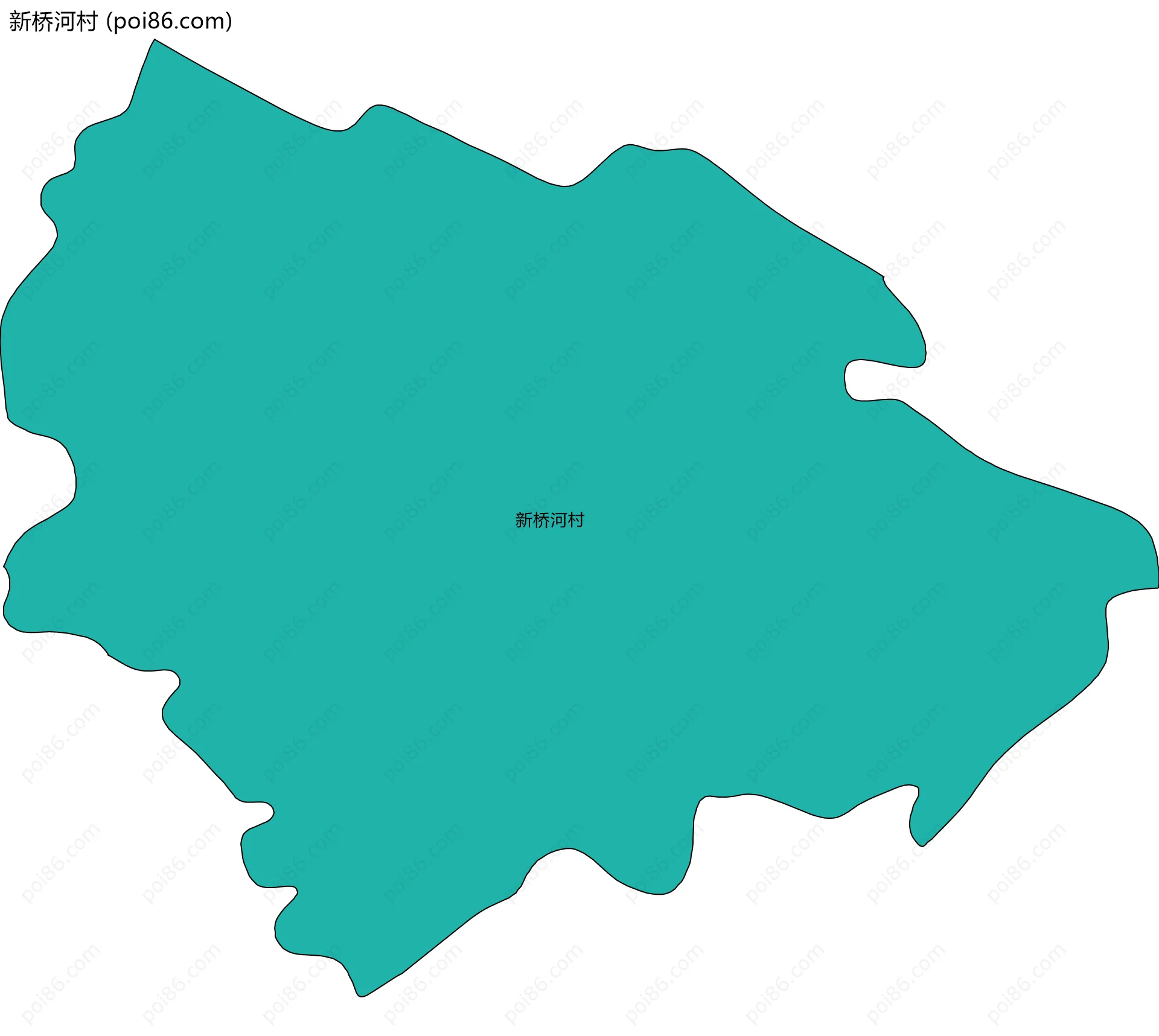 新桥河村边界地图