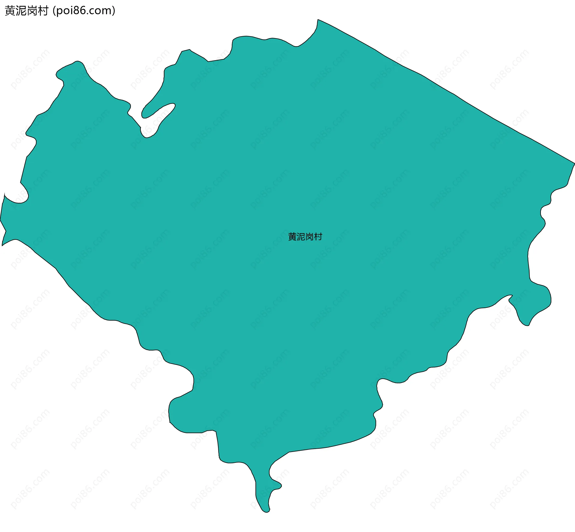 黄泥岗村边界地图