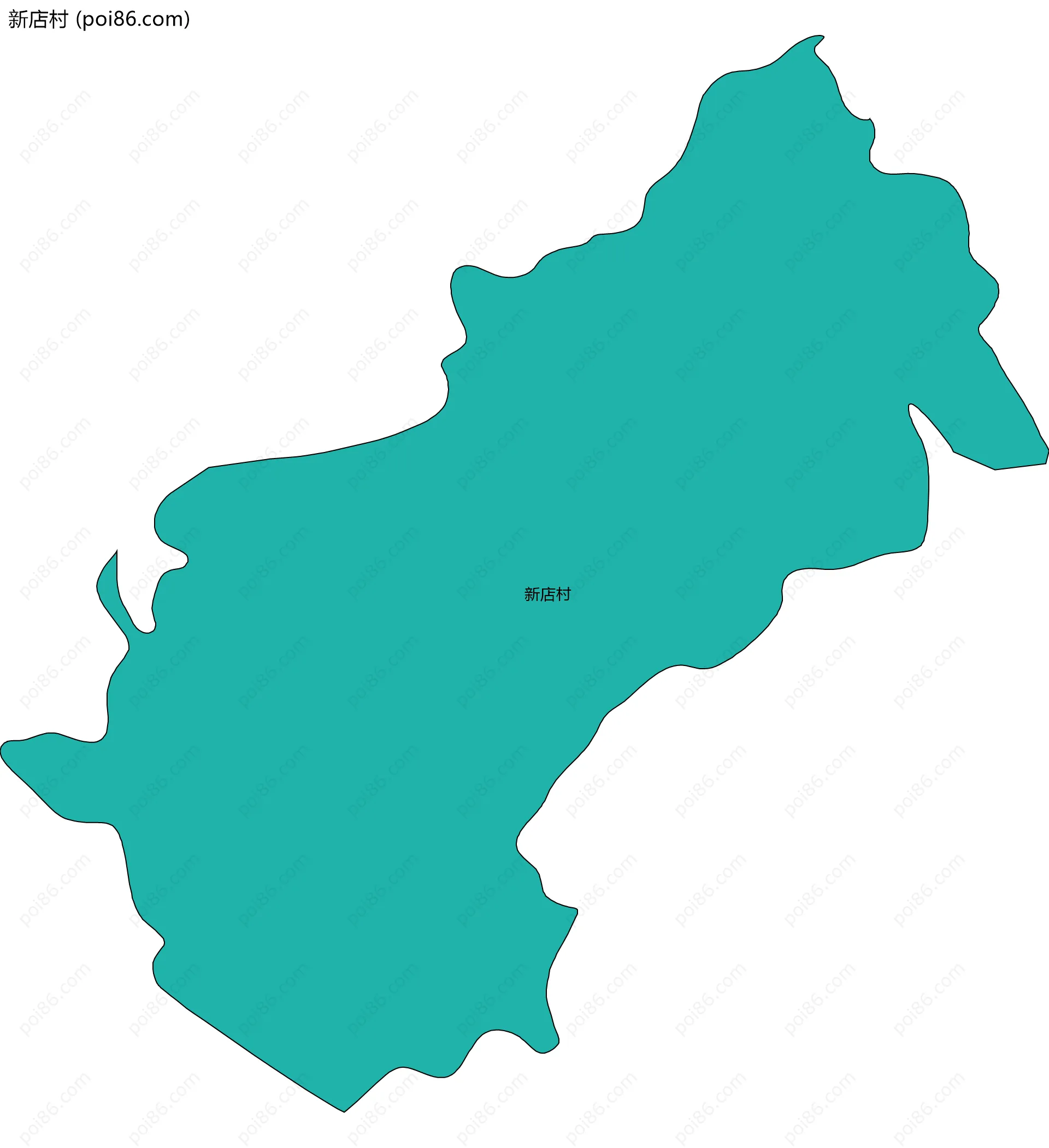 新店村边界地图