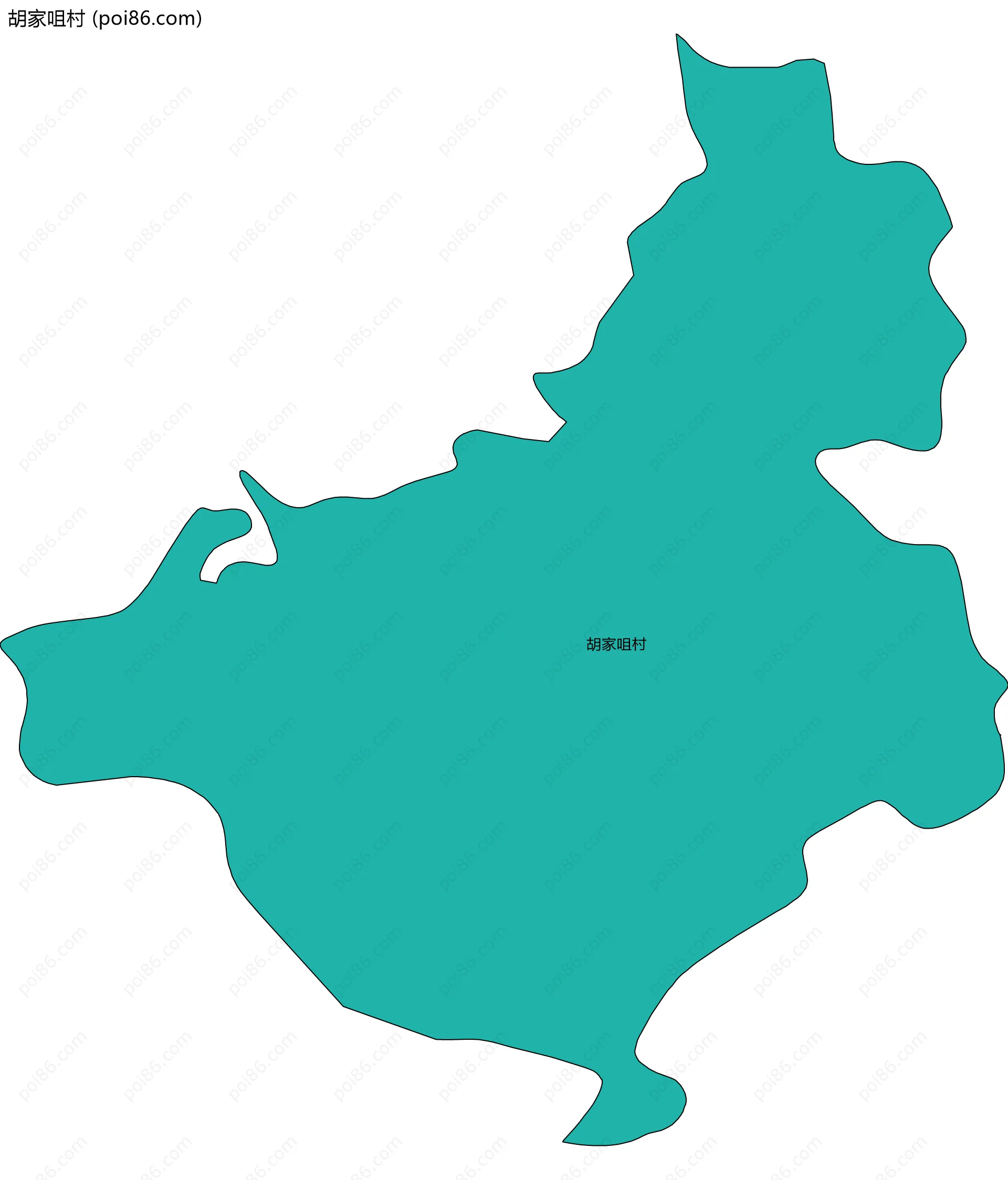 胡家咀村边界地图