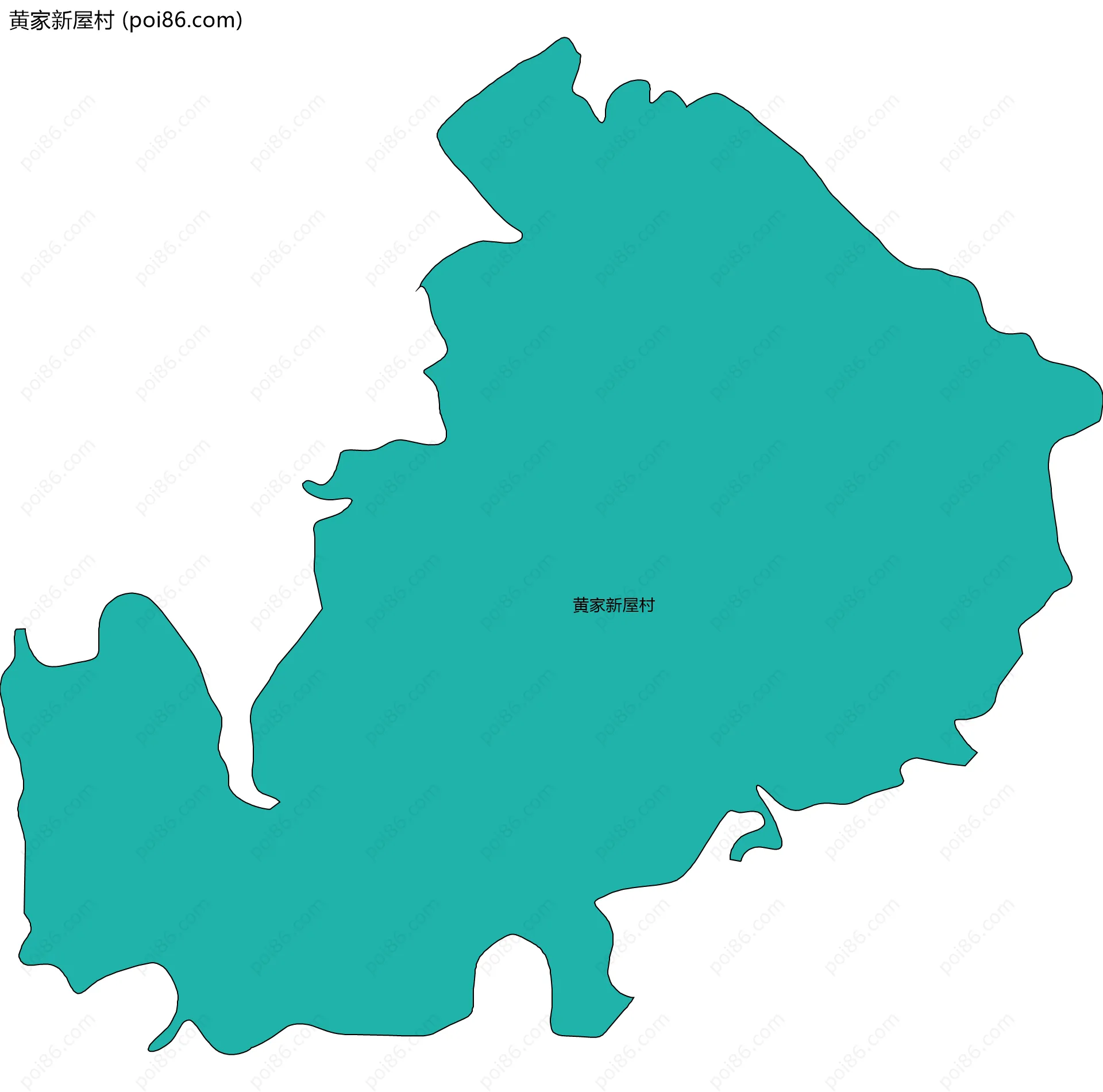 黄家新屋村边界地图