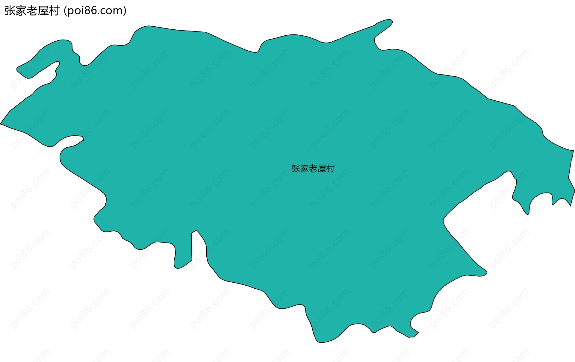 张家老屋村边界地图
