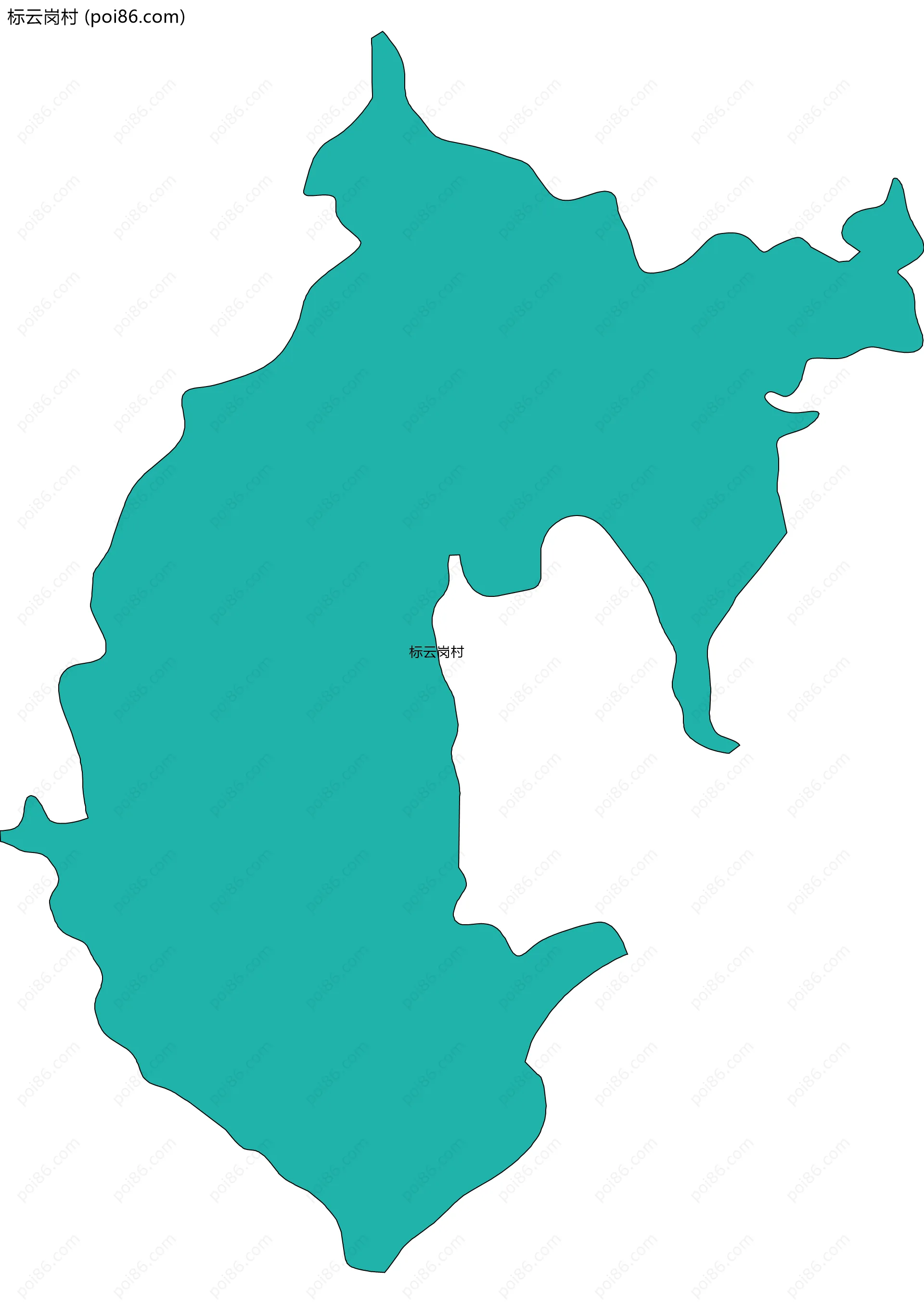 标云岗村边界地图