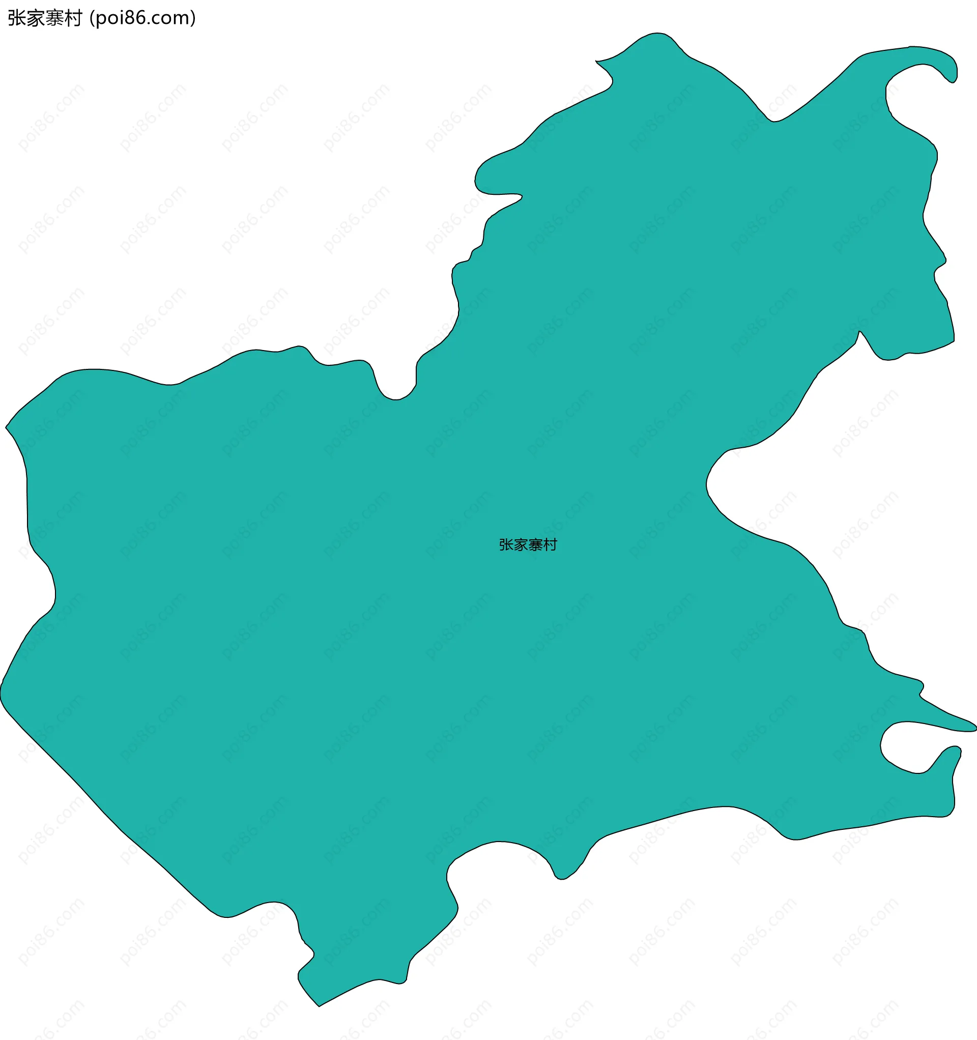 张家寨村边界地图