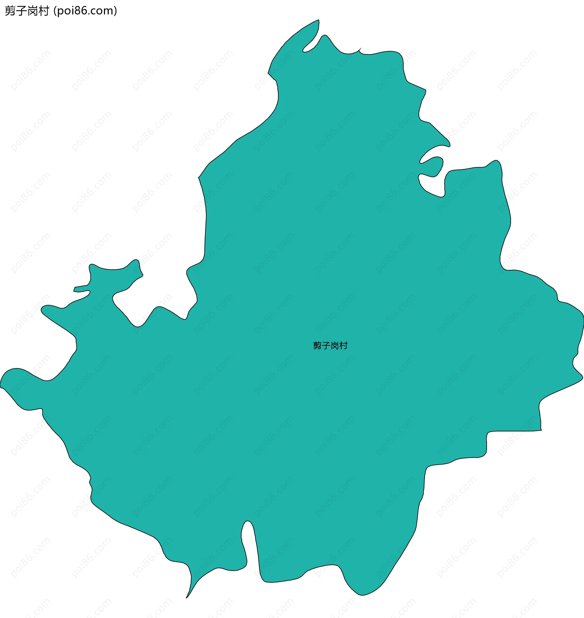 剪子岗村边界地图