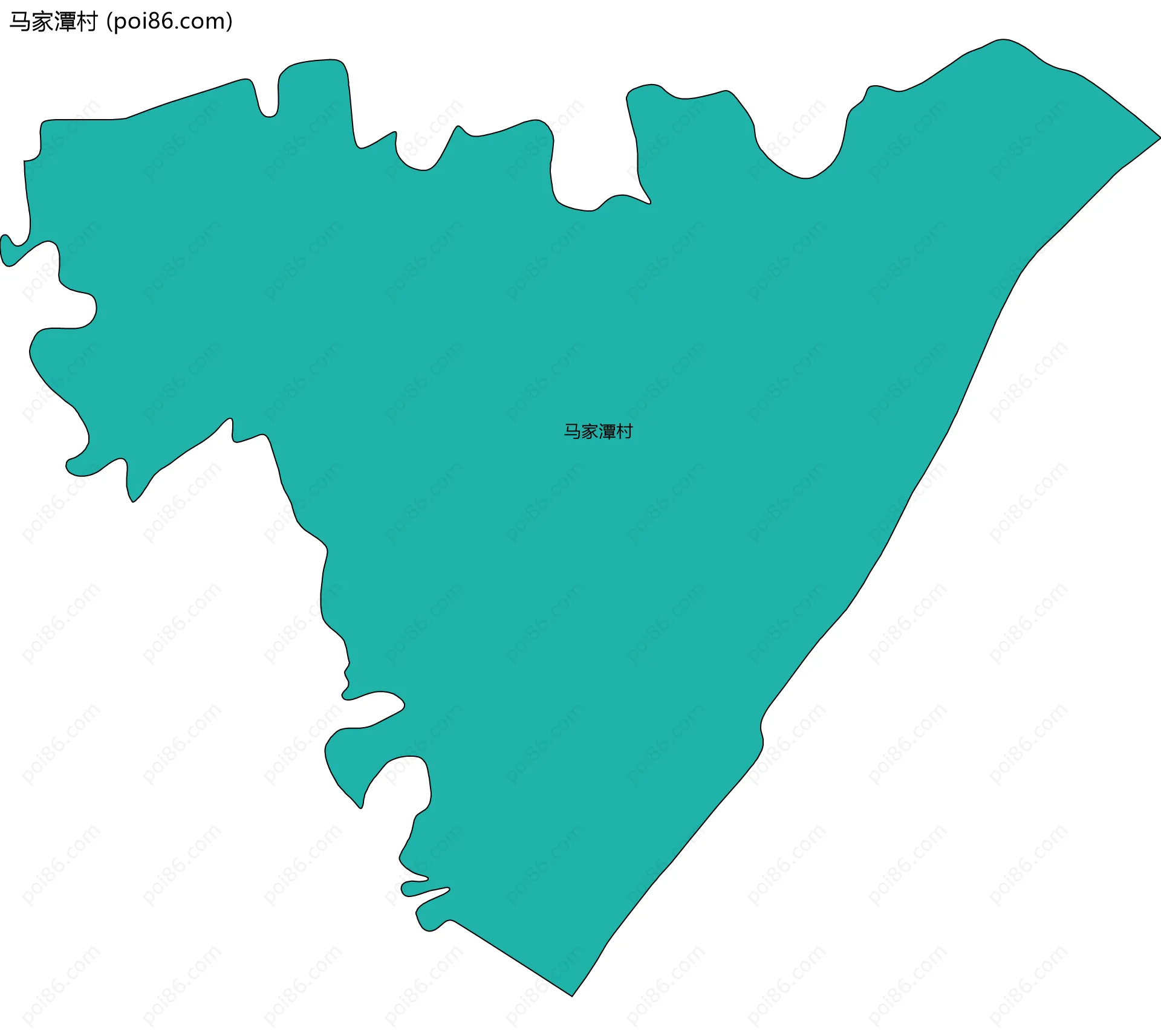 马家潭村边界地图