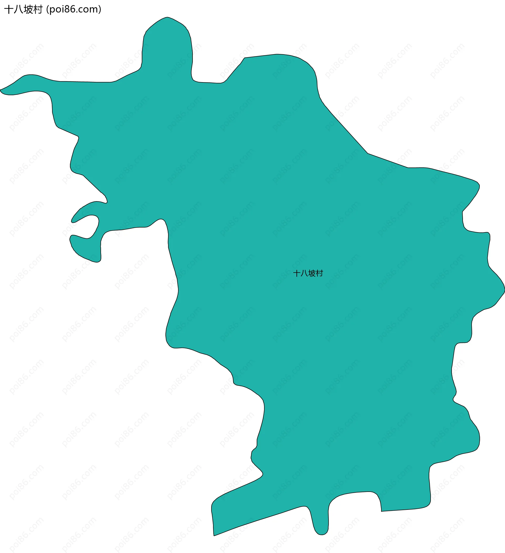 十八坡村边界地图