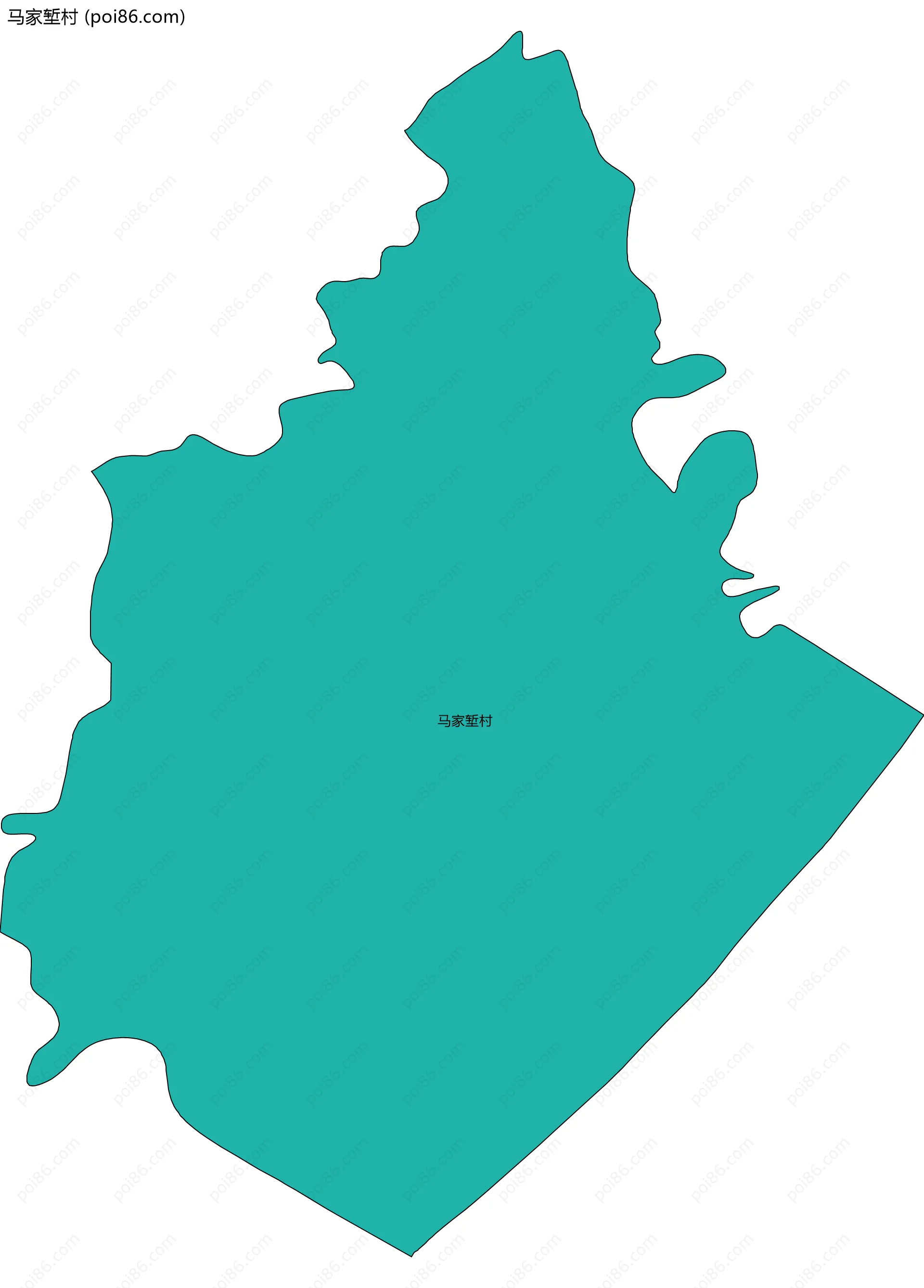 马家堑村边界地图