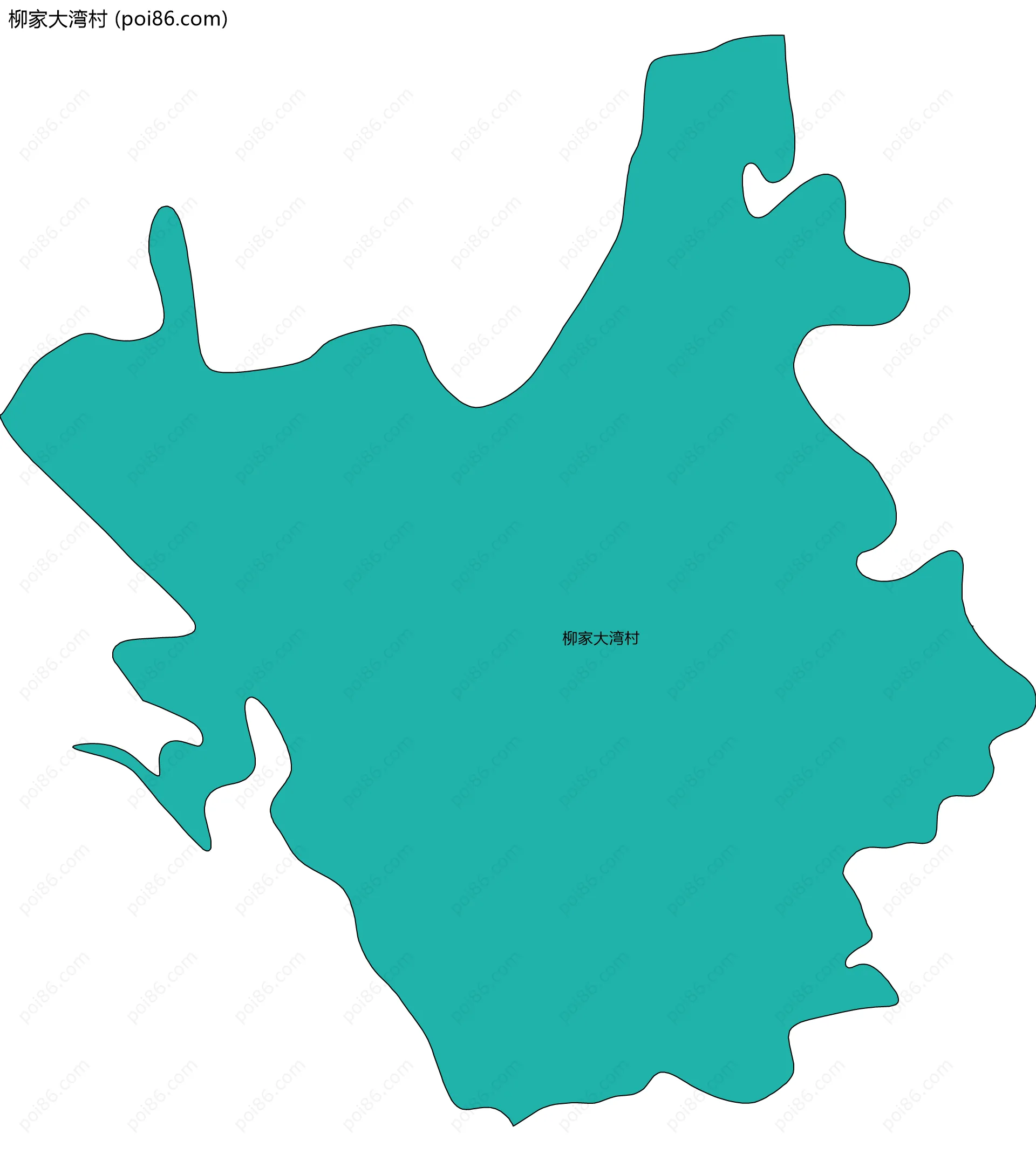 柳家大湾村边界地图