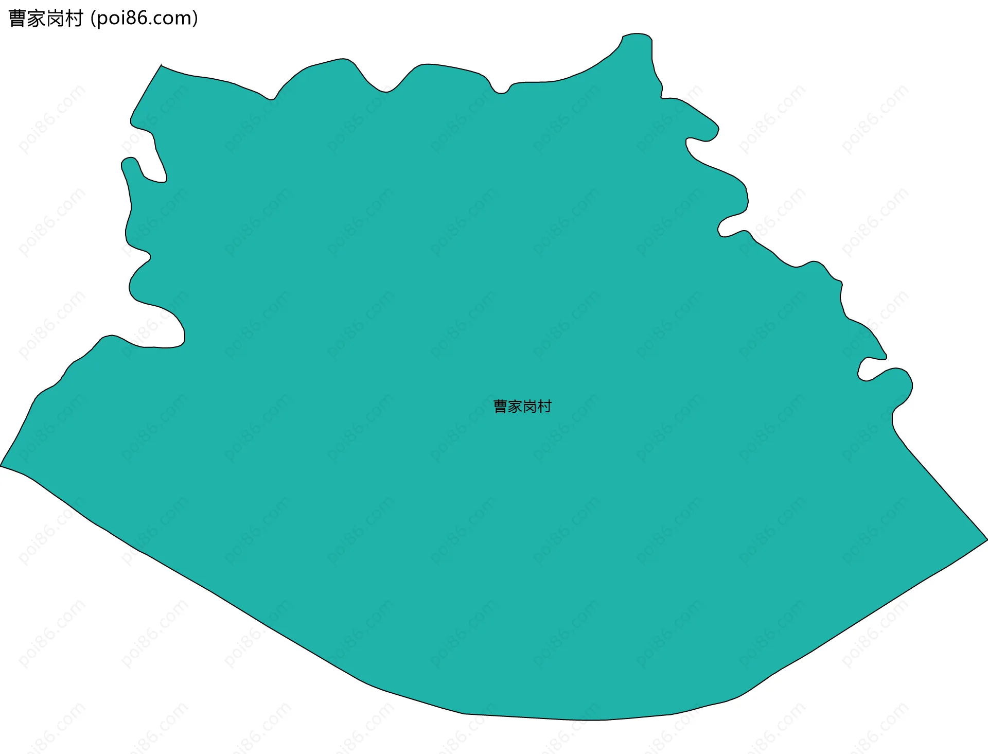 曹家岗村边界地图
