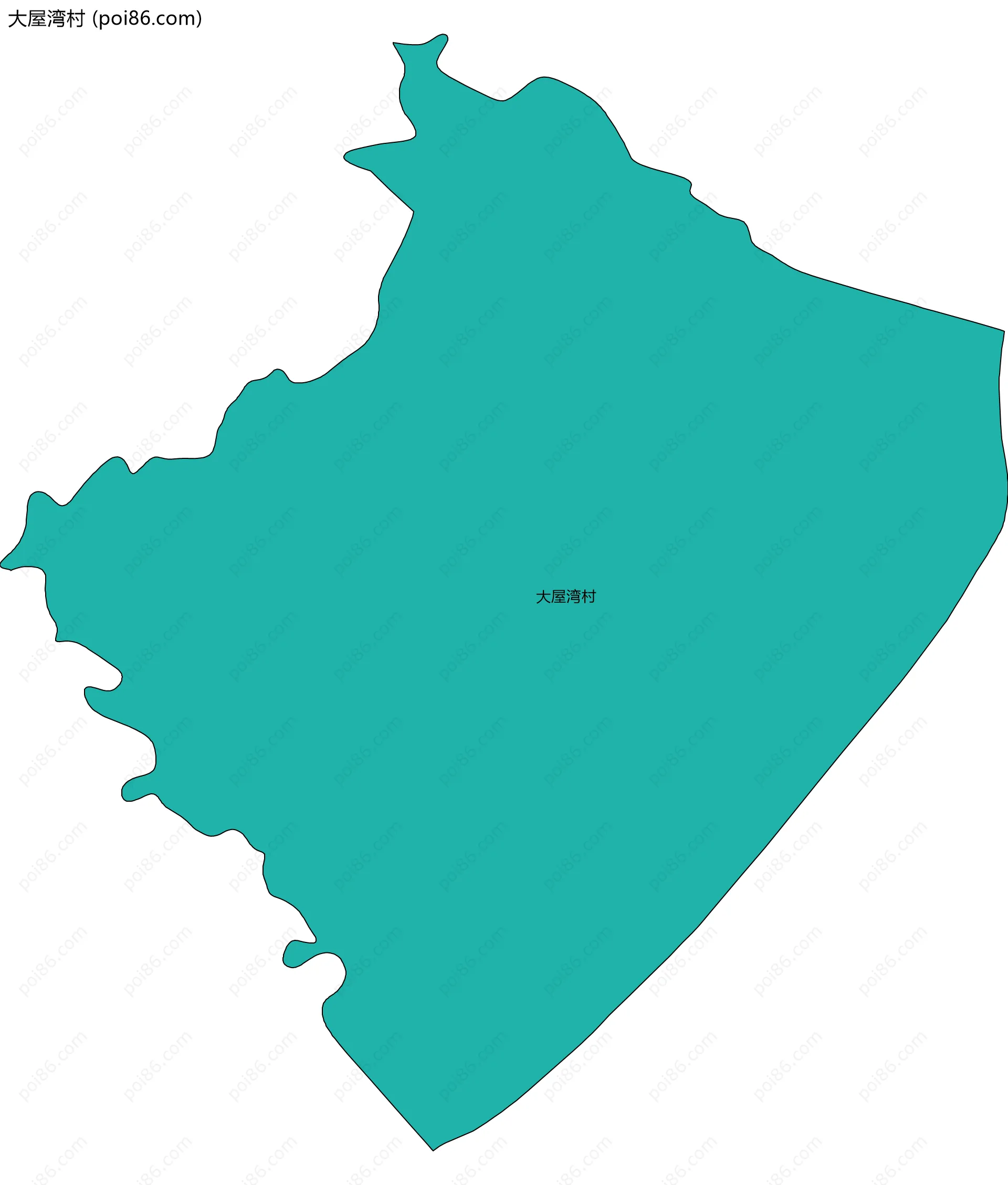 大屋湾村边界地图