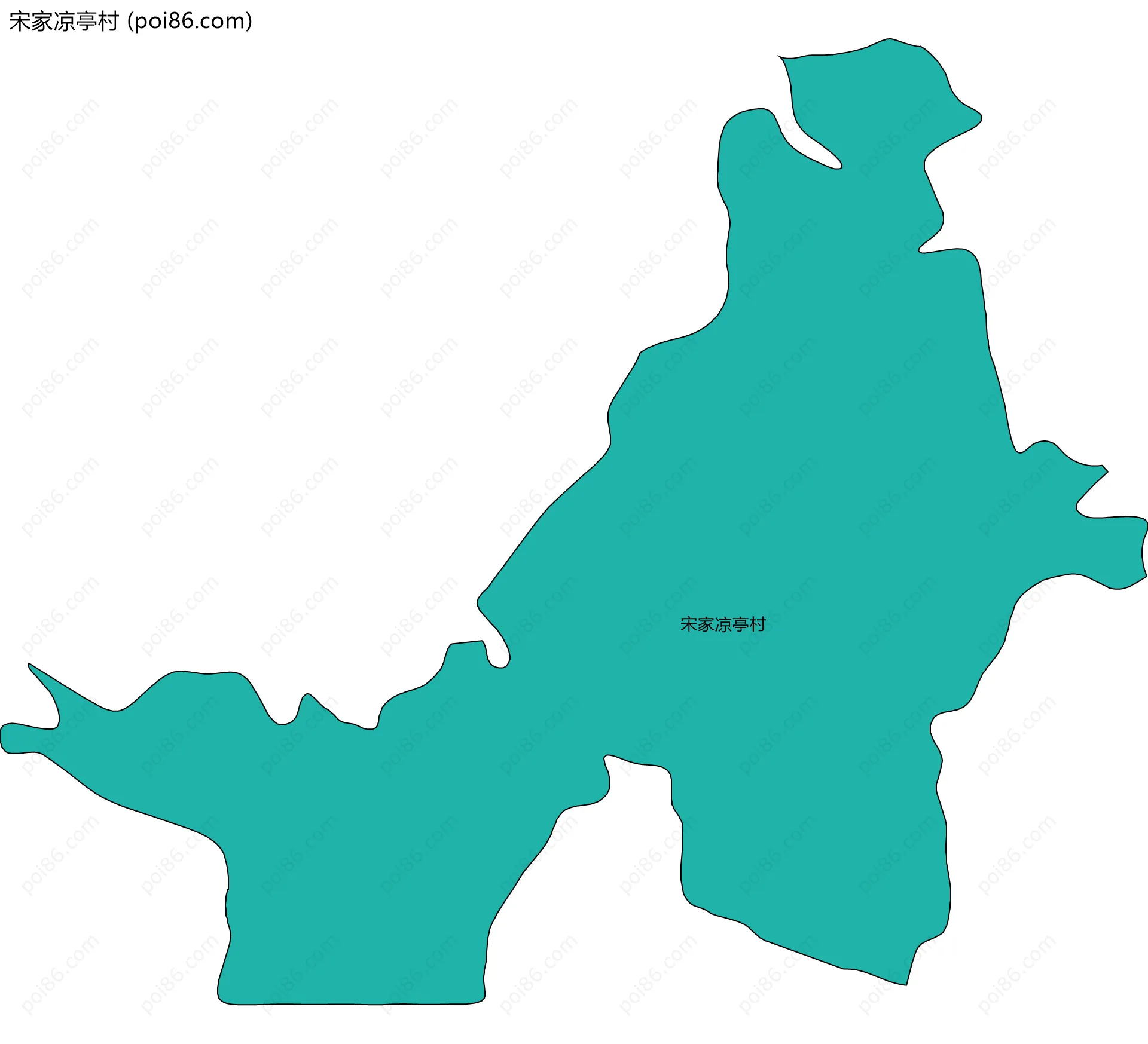 宋家凉亭村边界地图