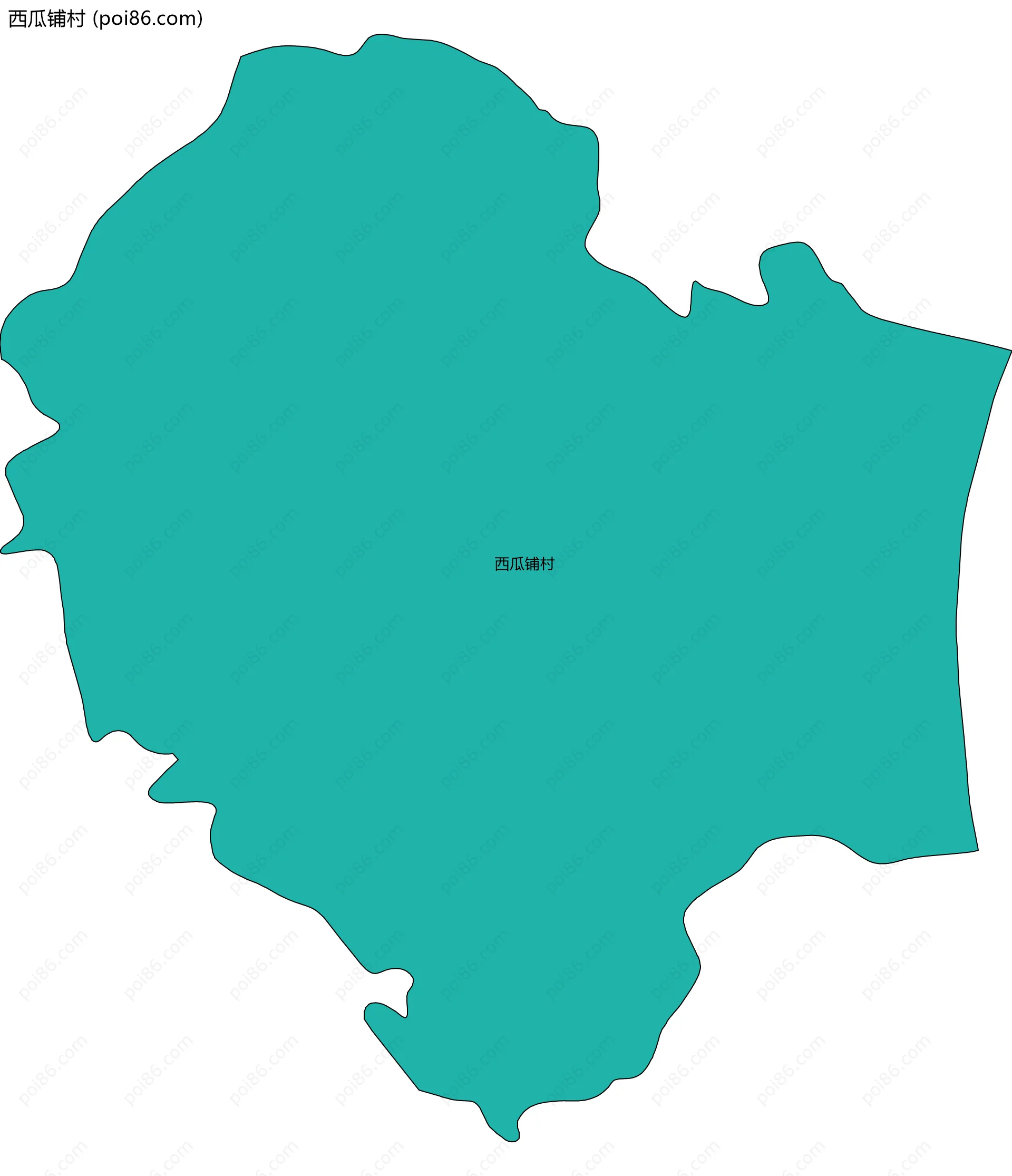 西瓜铺村边界地图