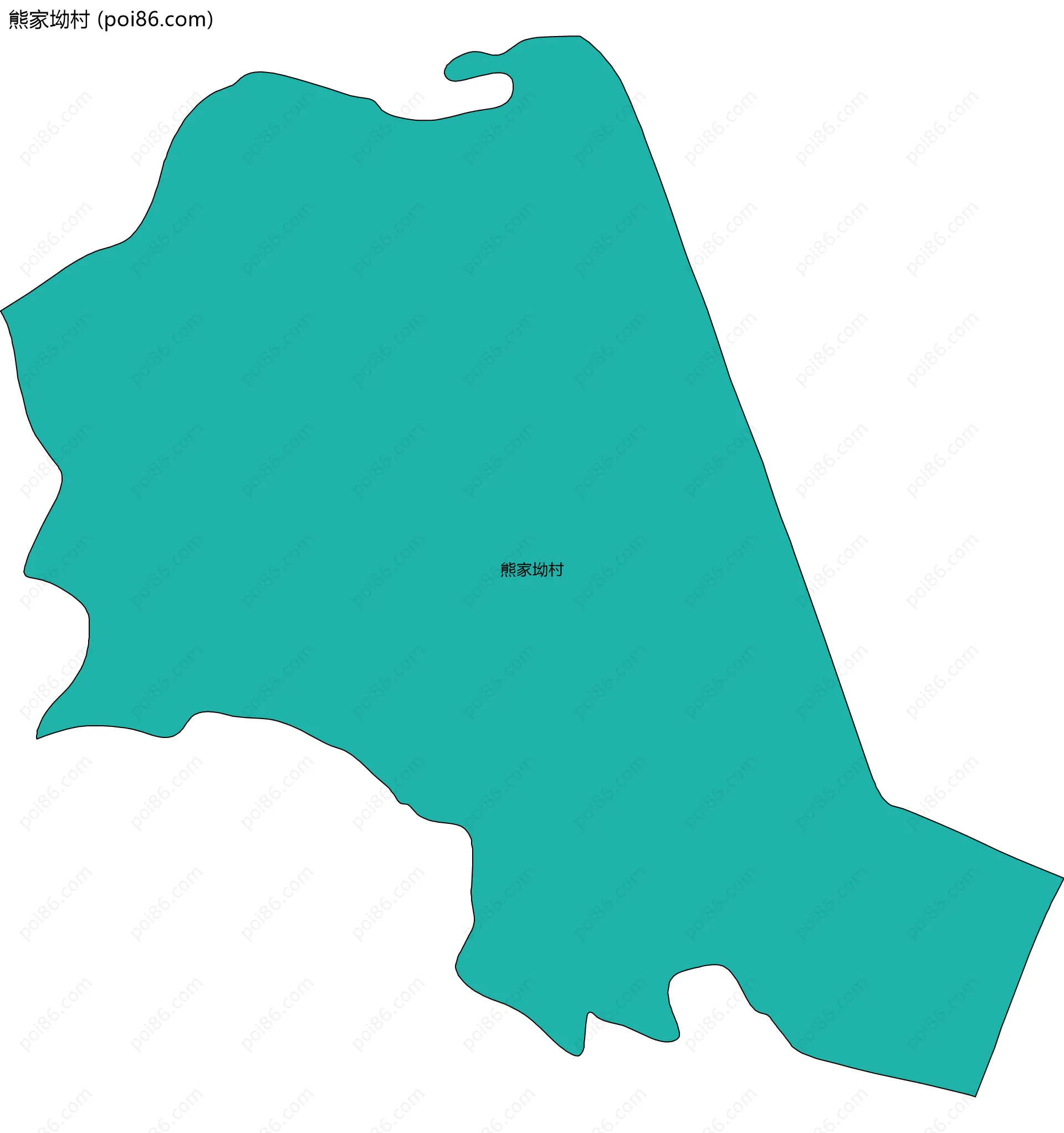 熊家坳村边界地图