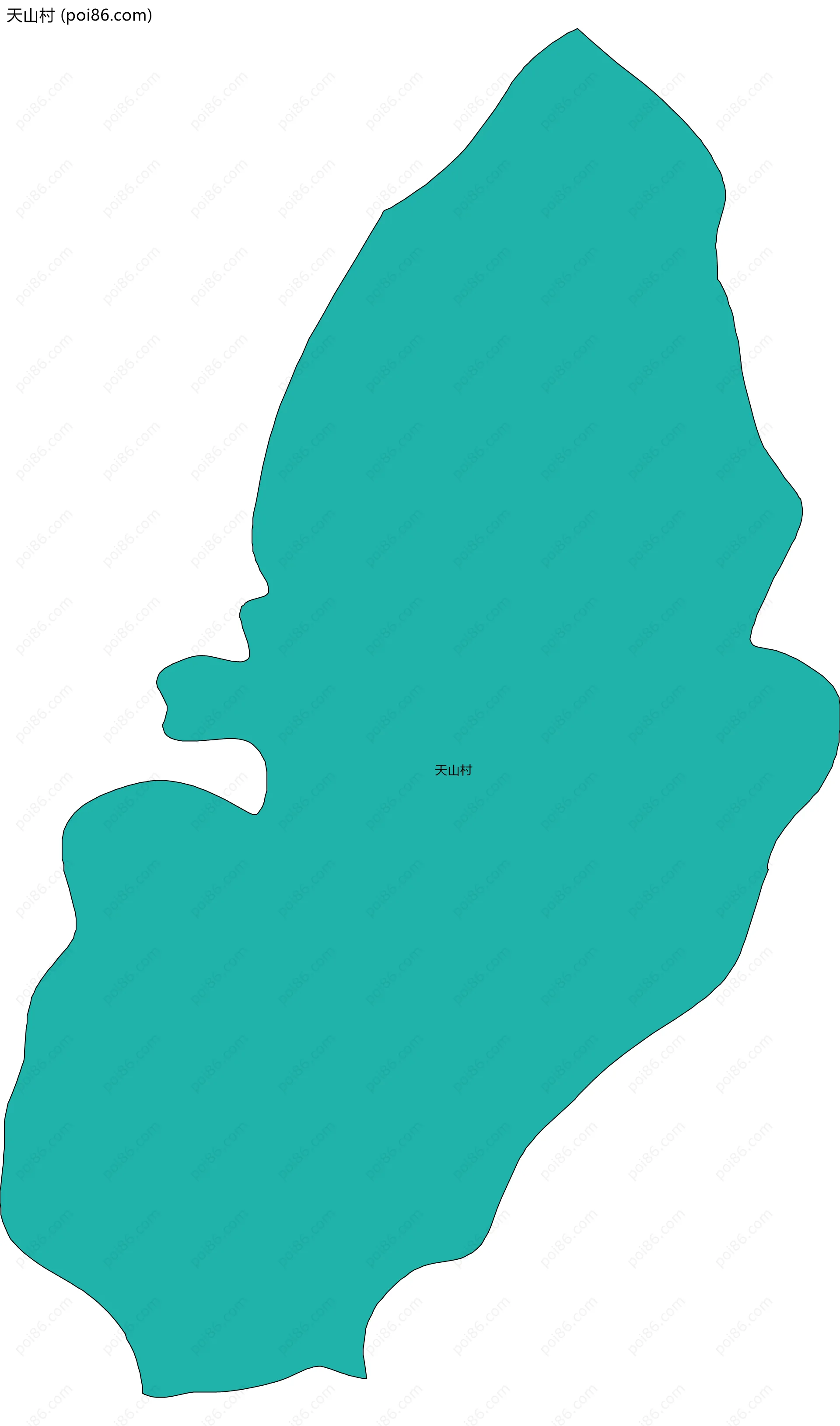 天山村边界地图