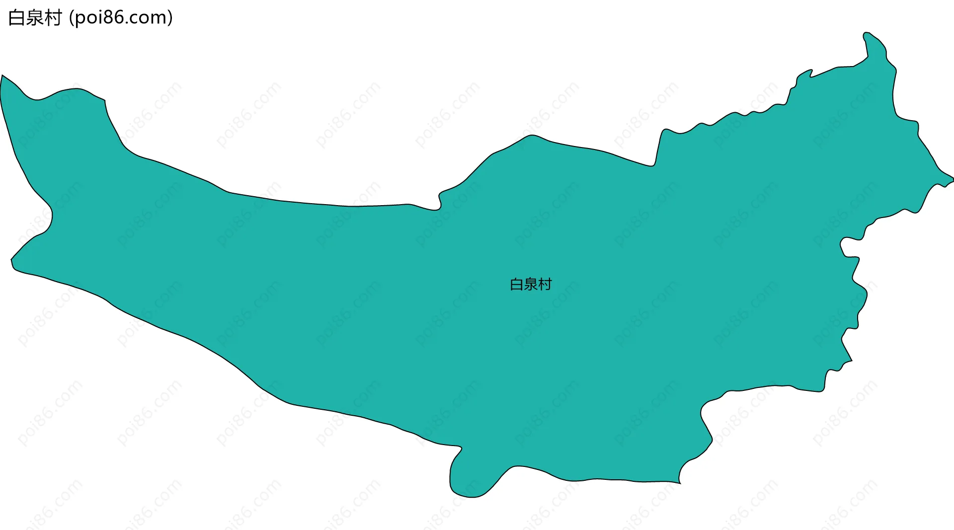 白泉村边界地图