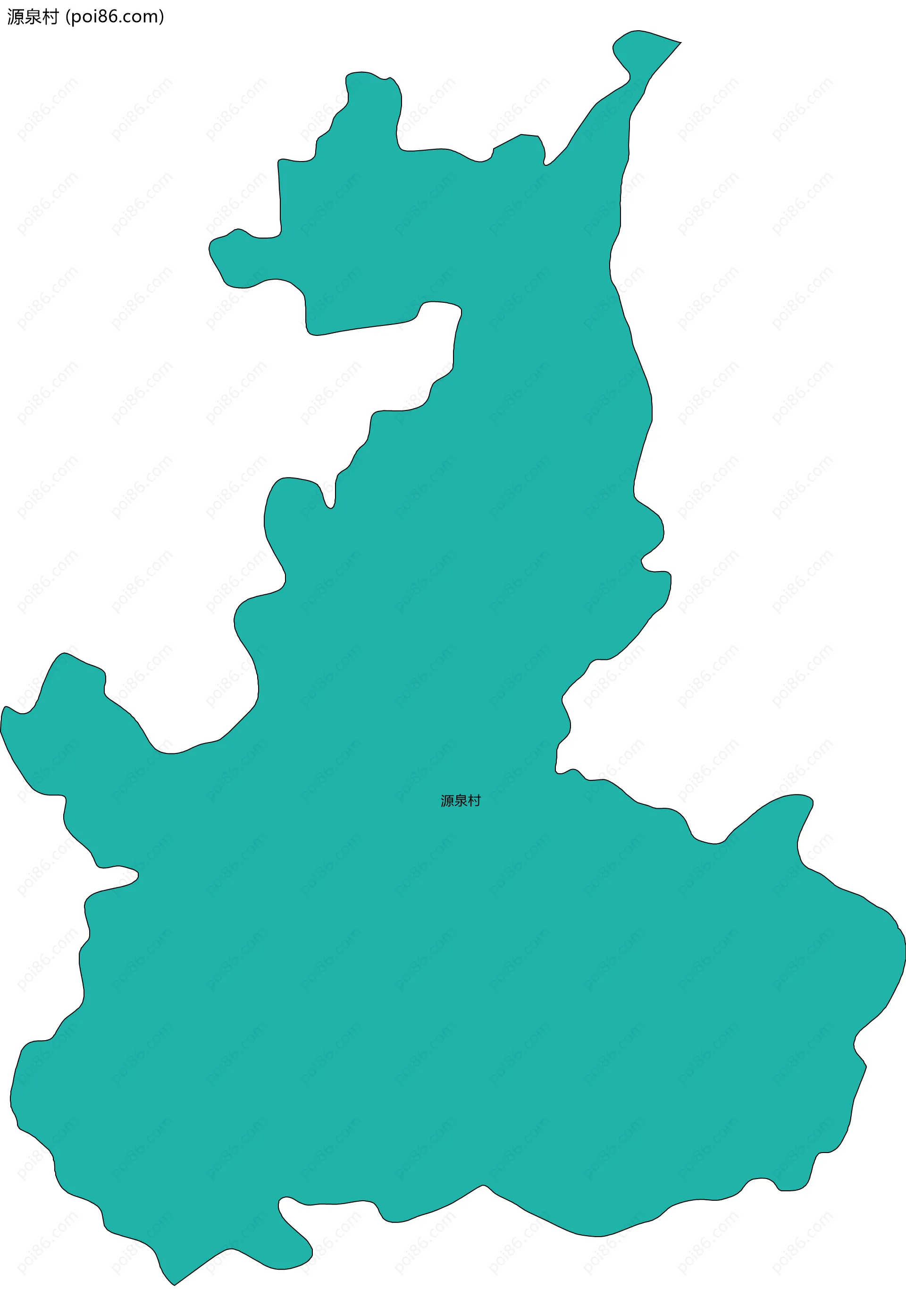 源泉村边界地图