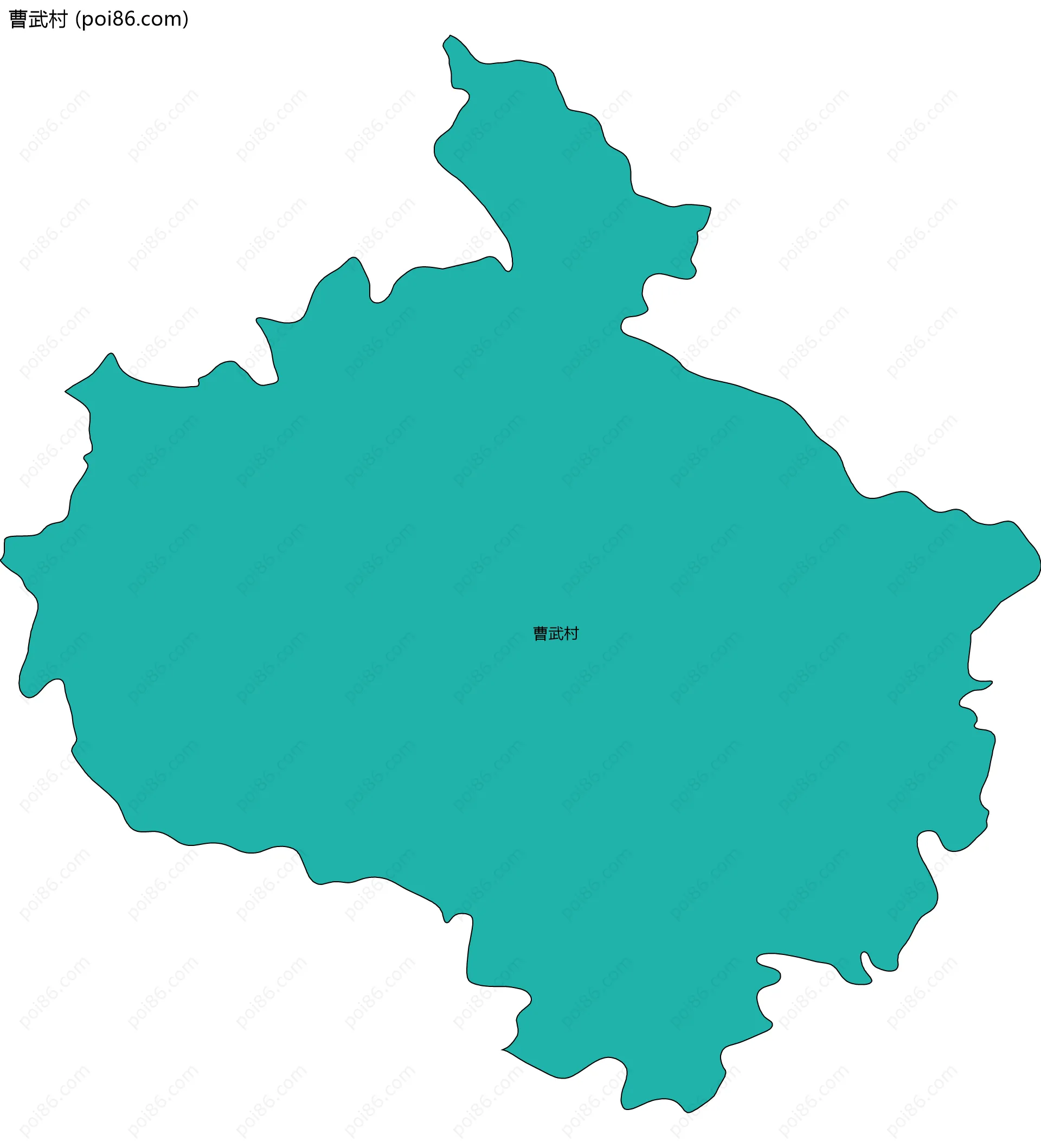 曹武村边界地图