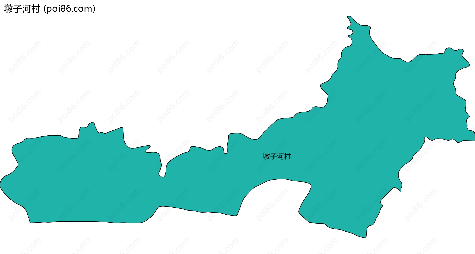 墩子河村边界地图