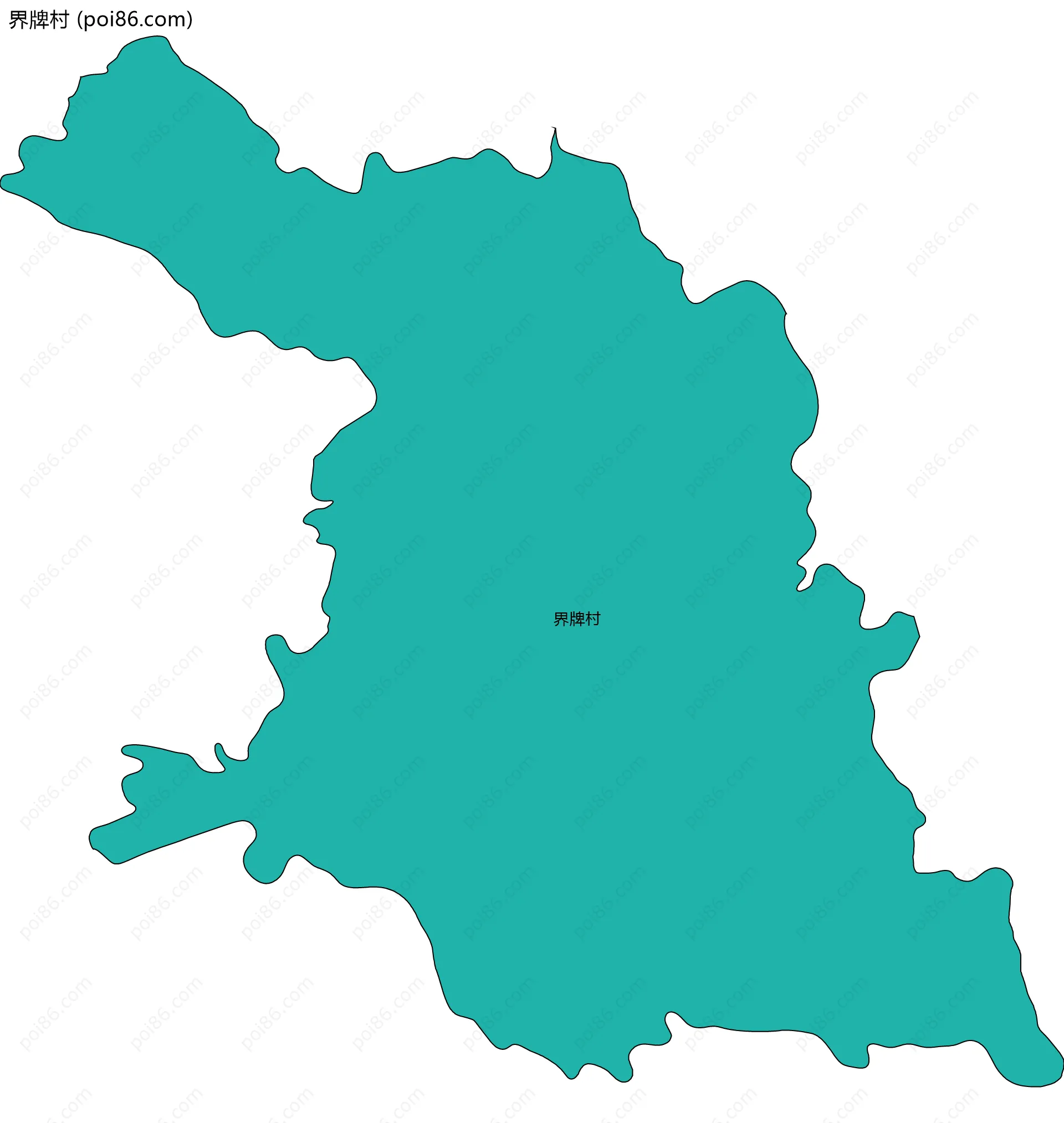 界牌村边界地图