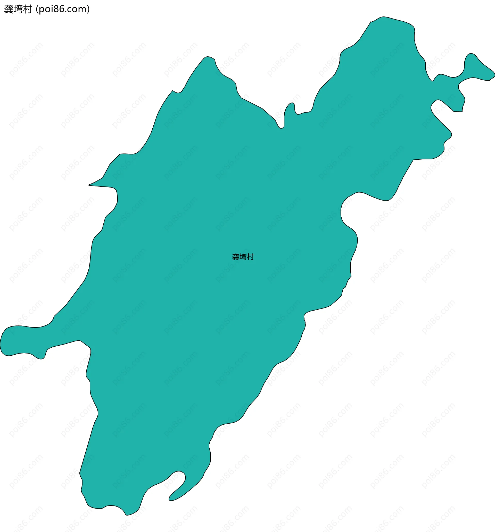 龚塆村边界地图