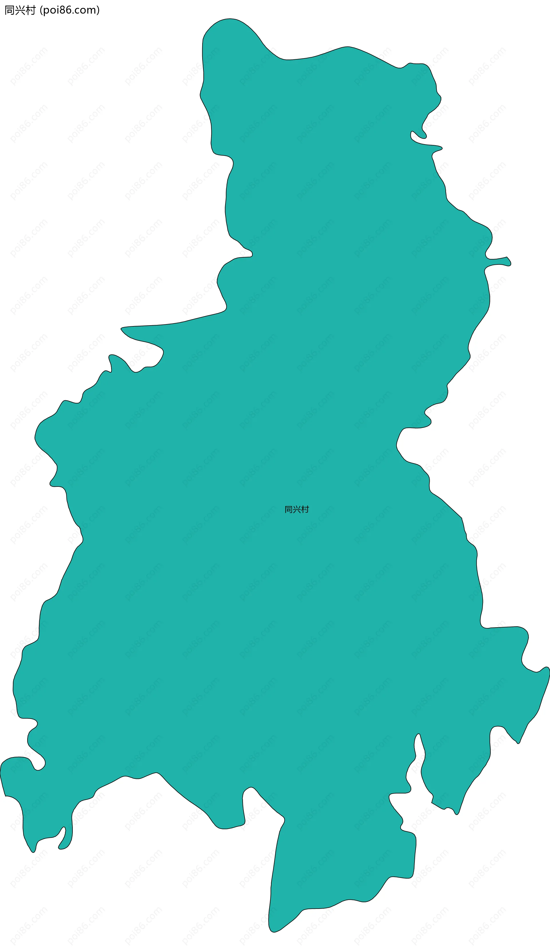 同兴村边界地图