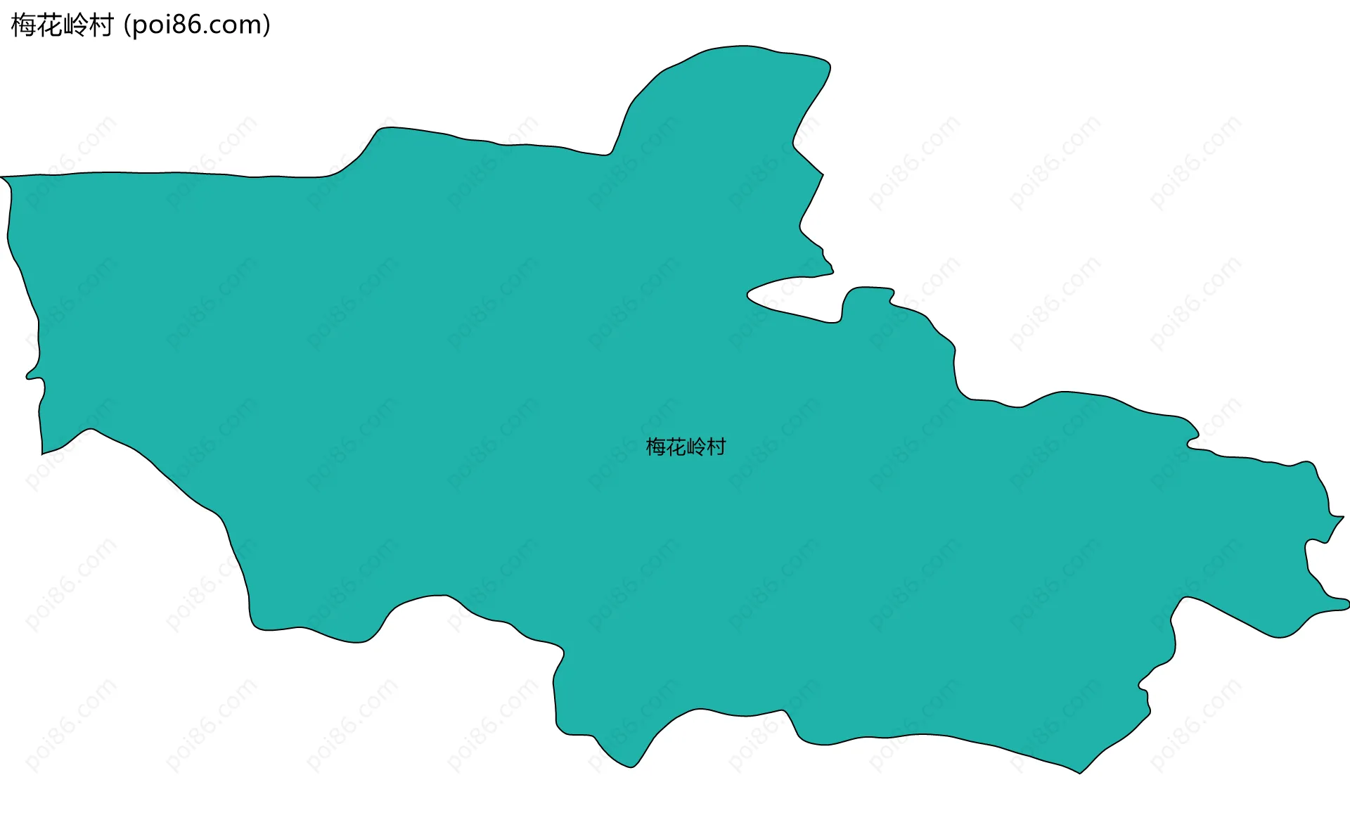 梅花岭村边界地图
