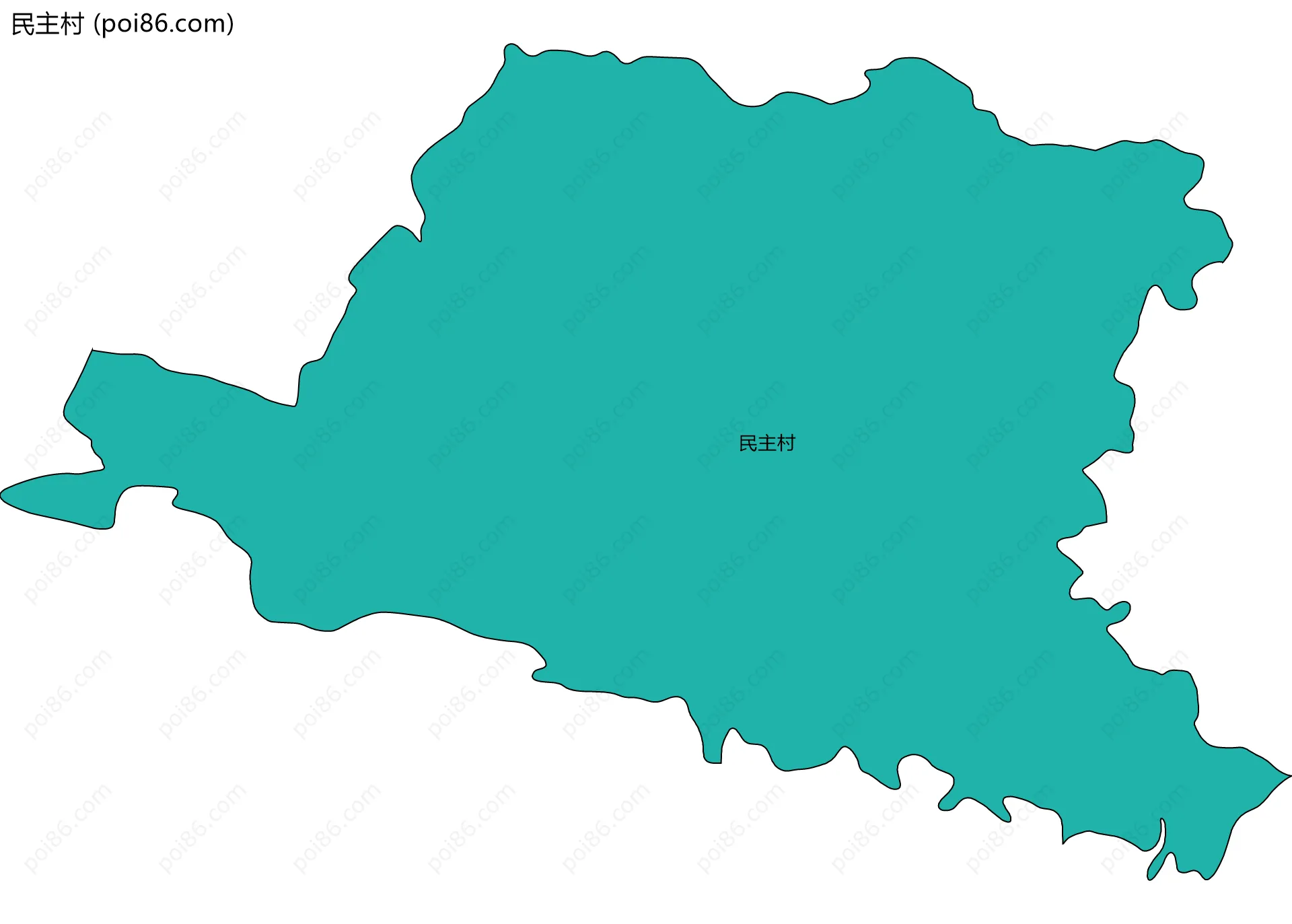 民主村边界地图