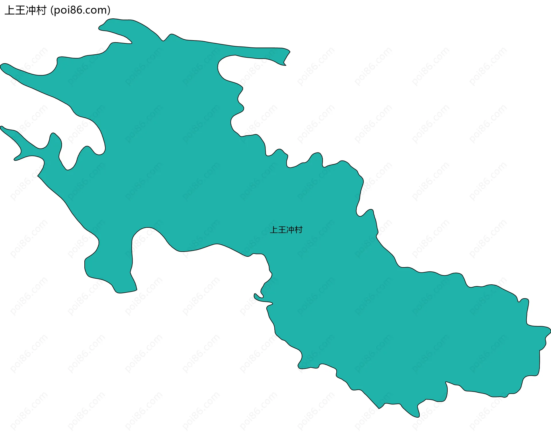 上王冲村边界地图